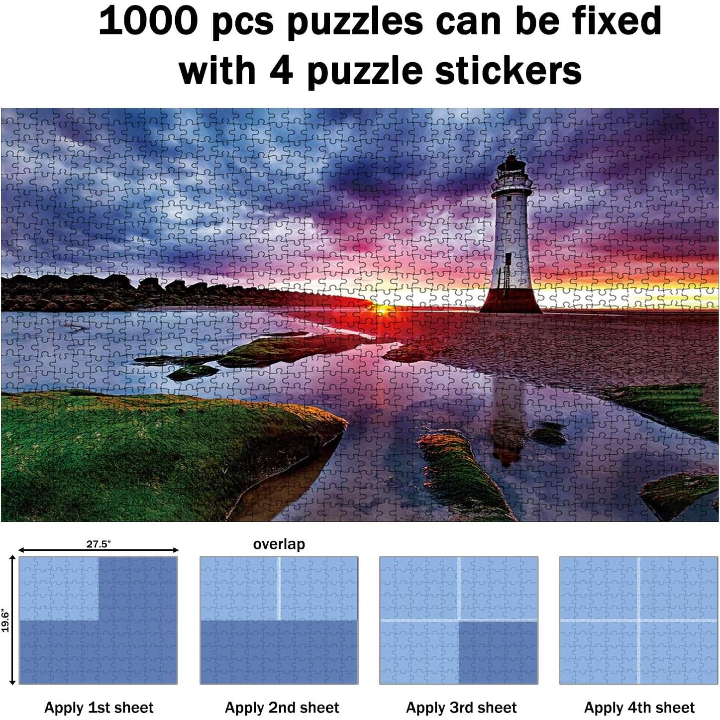 Hojas de Pegamento para Rompecabezas RECHIATO 16 Piezas 40x30 cm