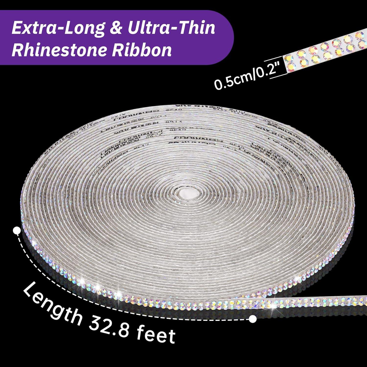 Cinta de Rhinestone Autoadhesiva NiArt 10m Iridescente