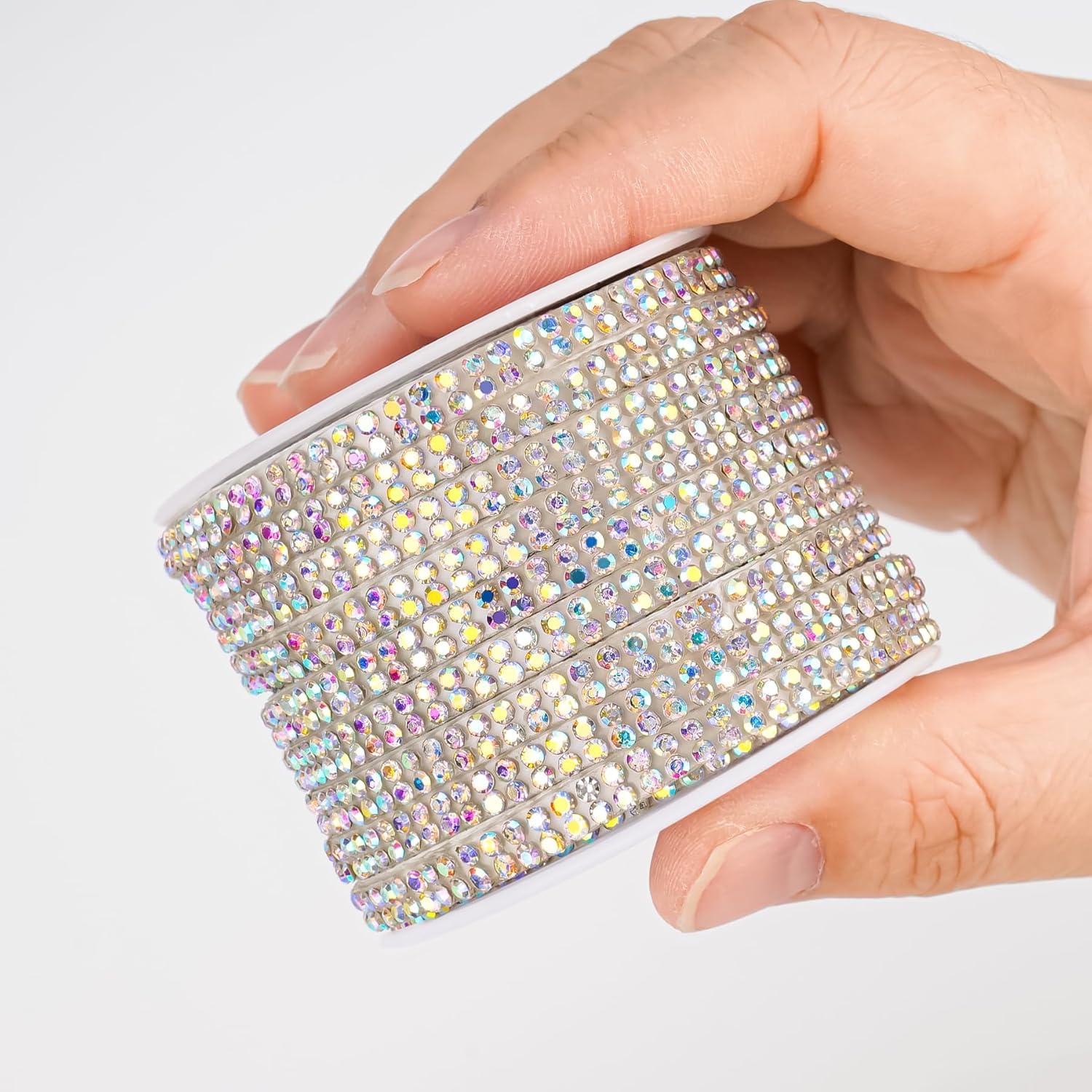 Cinta de Rhinestone Autoadhesiva NiArt 10m Iridescente