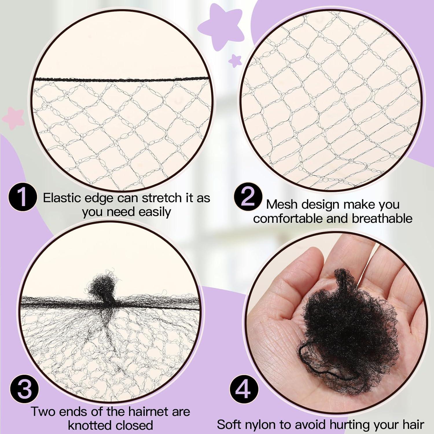 Set de Redes de Cabello Invisibles FANDAMEI 30cm + 40 Pasadores