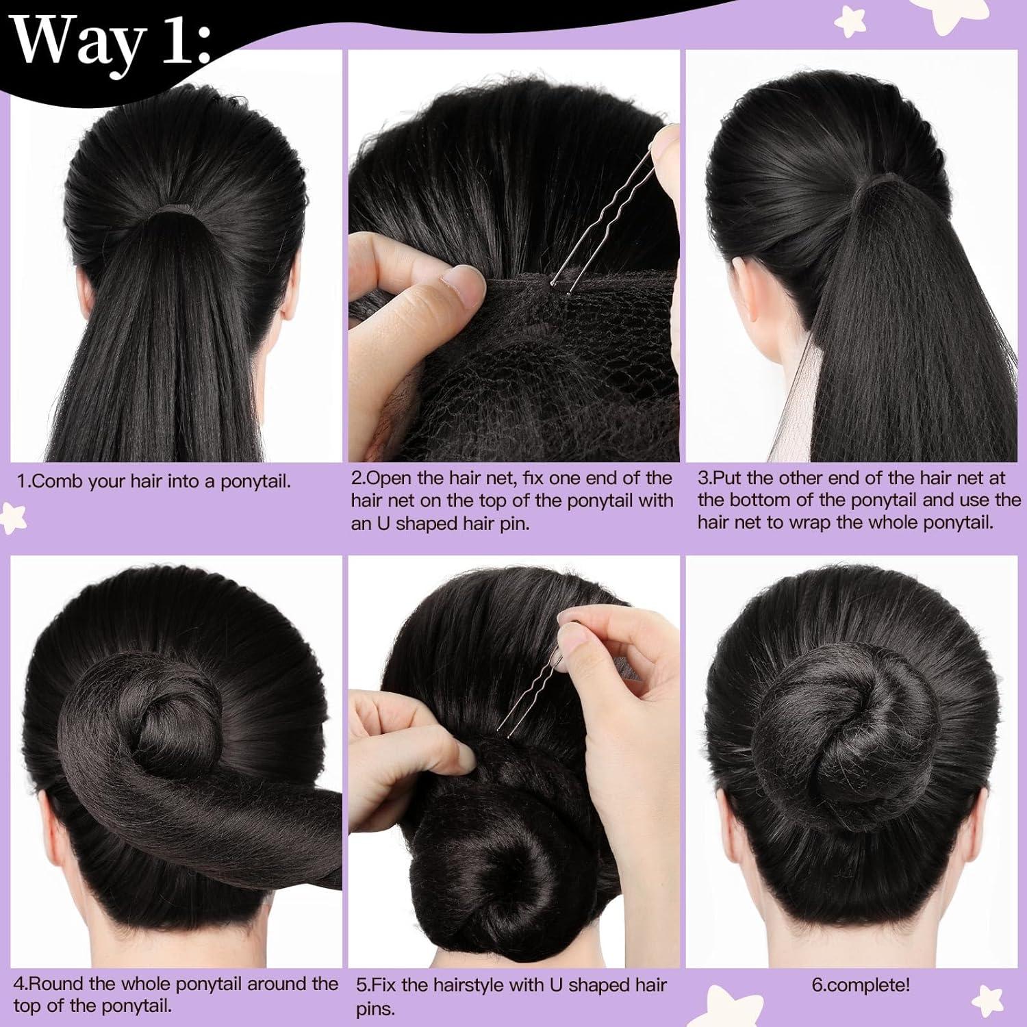 Set de Redes de Cabello Invisibles FANDAMEI 30cm + 40 Pasadores