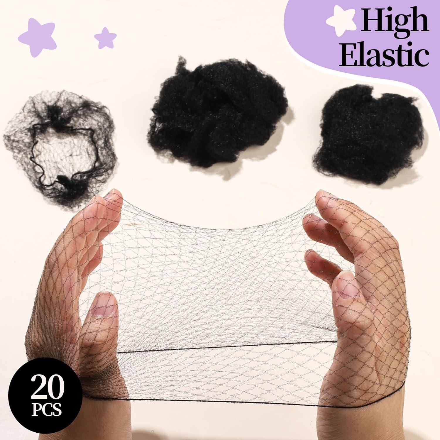 Set de Redes de Cabello Invisibles FANDAMEI 30cm + 40 Pasadores