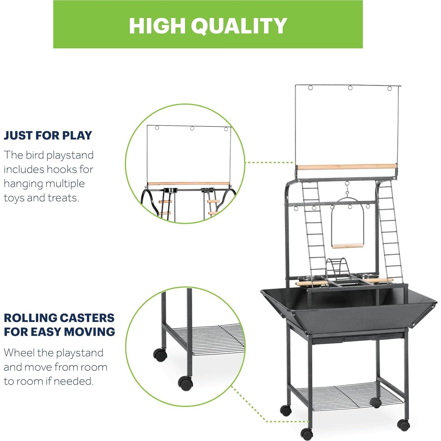 Soporte de Juego para Loros Pequeños Prevue 3181 con Ruedas