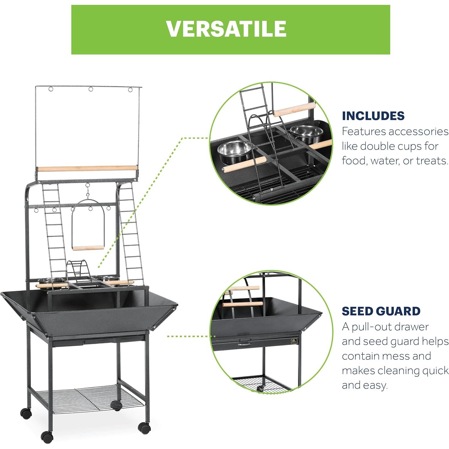 Soporte de Juego para Loros Pequeños Prevue 3181 con Ruedas