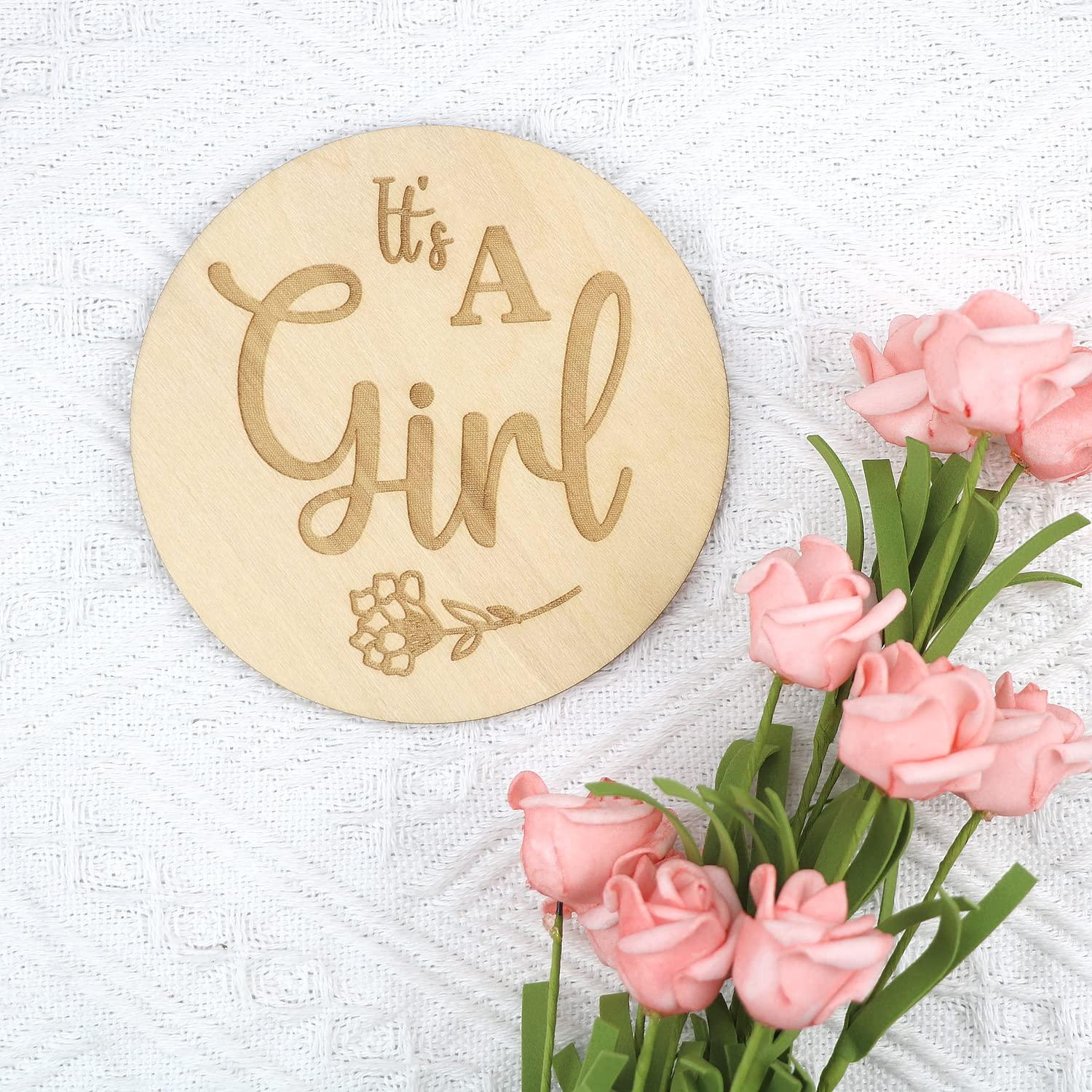 Marcadores de Hitos del Embarazo de Madera Malihome - 13 Discos