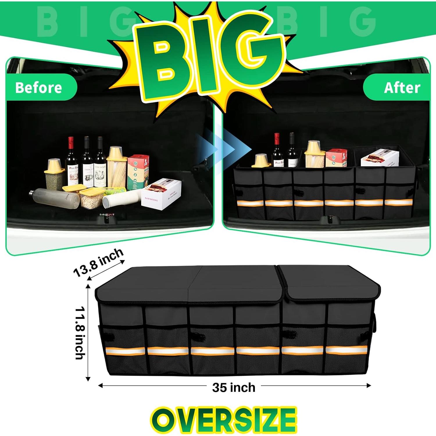 Organizador de Maletero LIBZAKI Plegable Impermeable 93L Negro