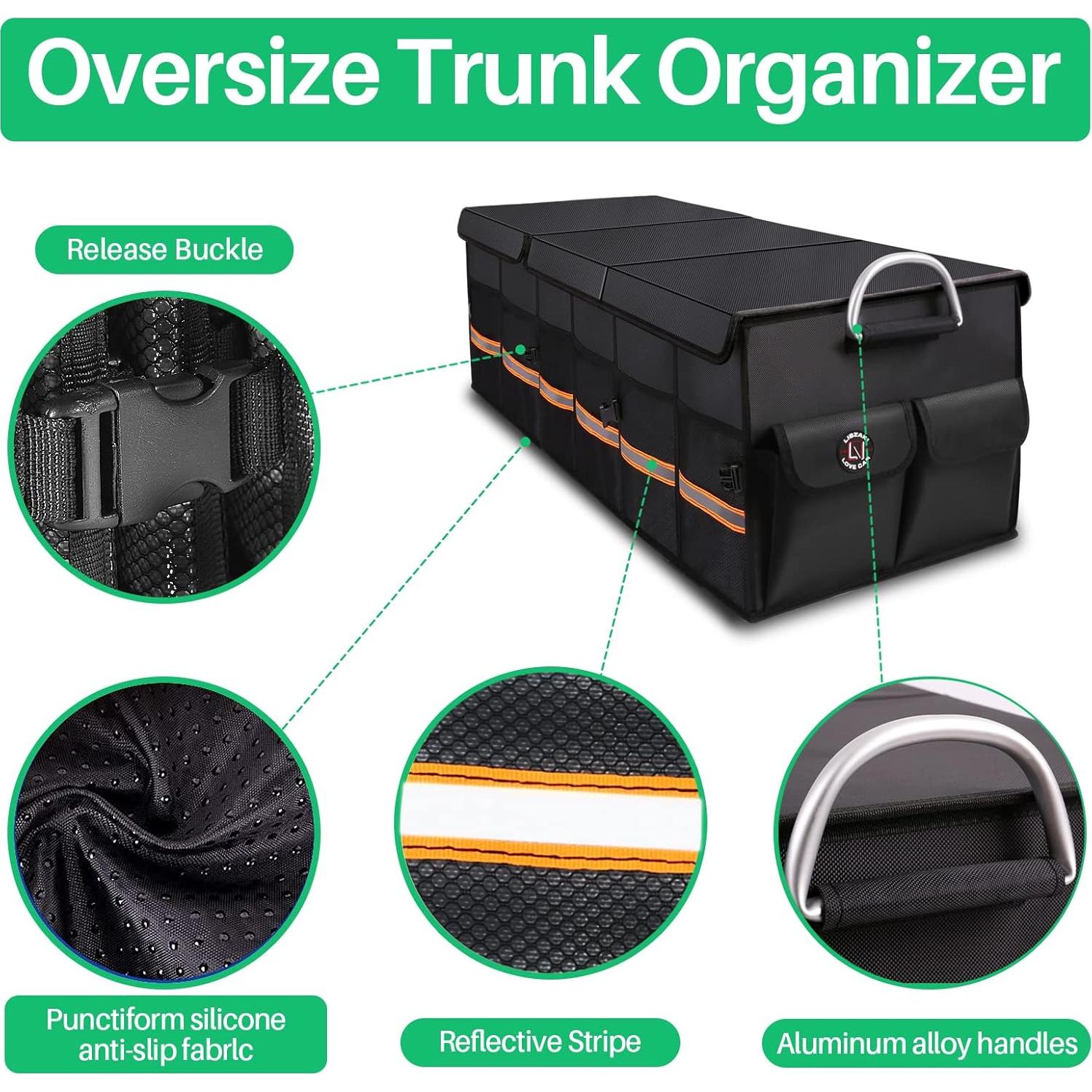 Organizador de Maletero LIBZAKI Plegable Impermeable 93L Negro