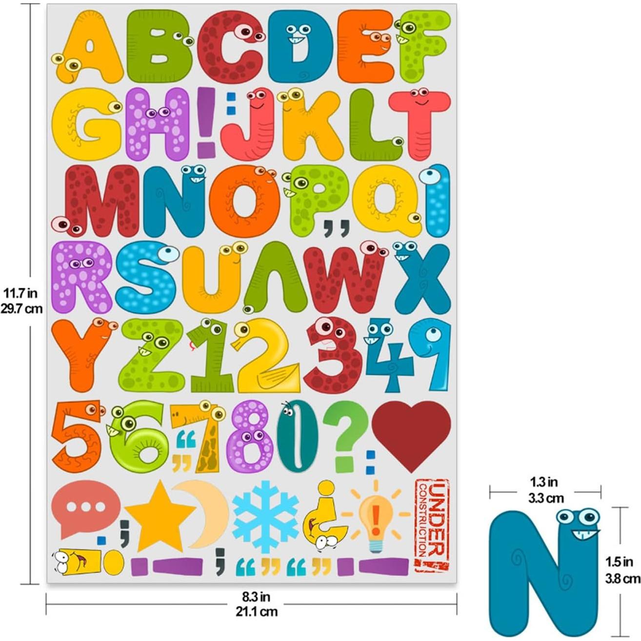 256 Letras y Números de Transferencia de Calor Yiootop 29x21cm