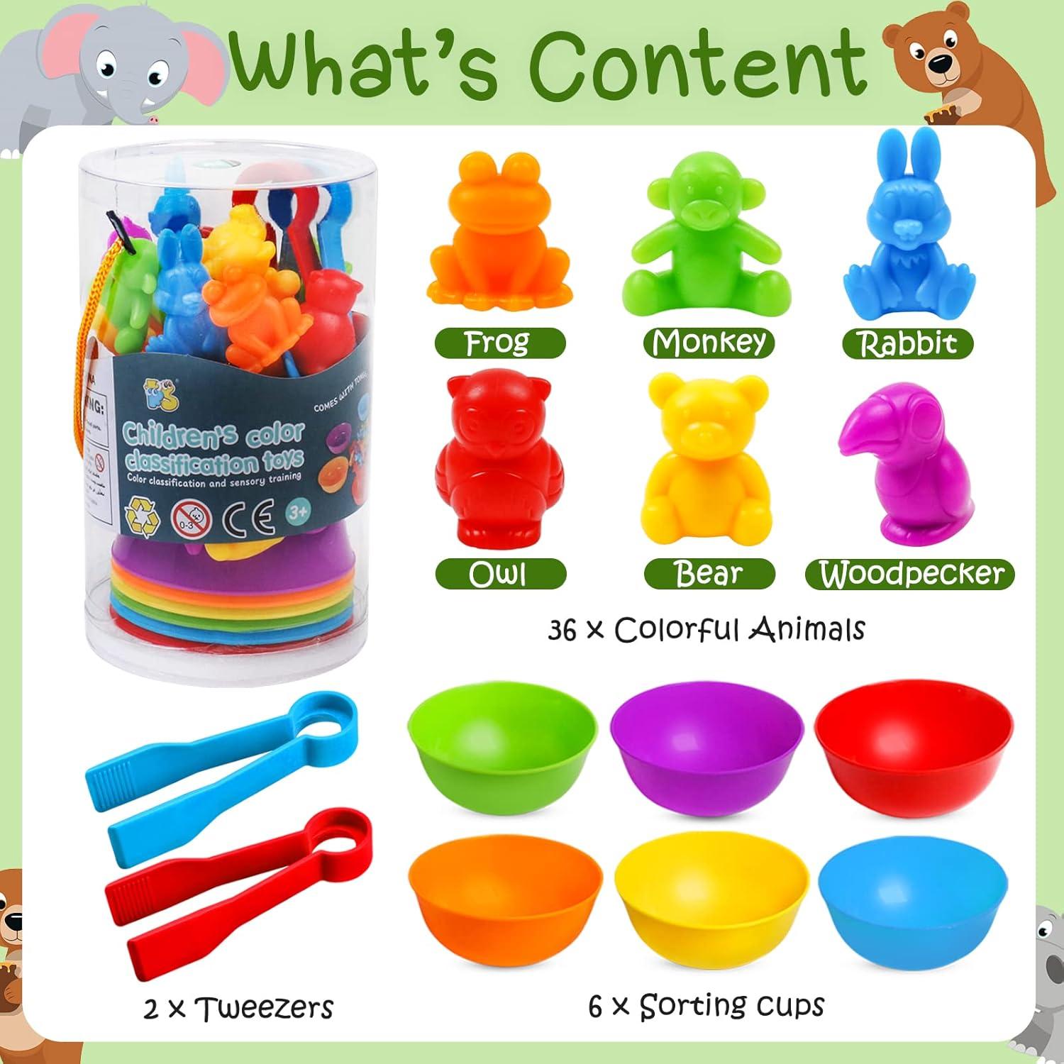 Juguetes de Clasificación de Colores NAODONGLI para Niños 3-6 Años