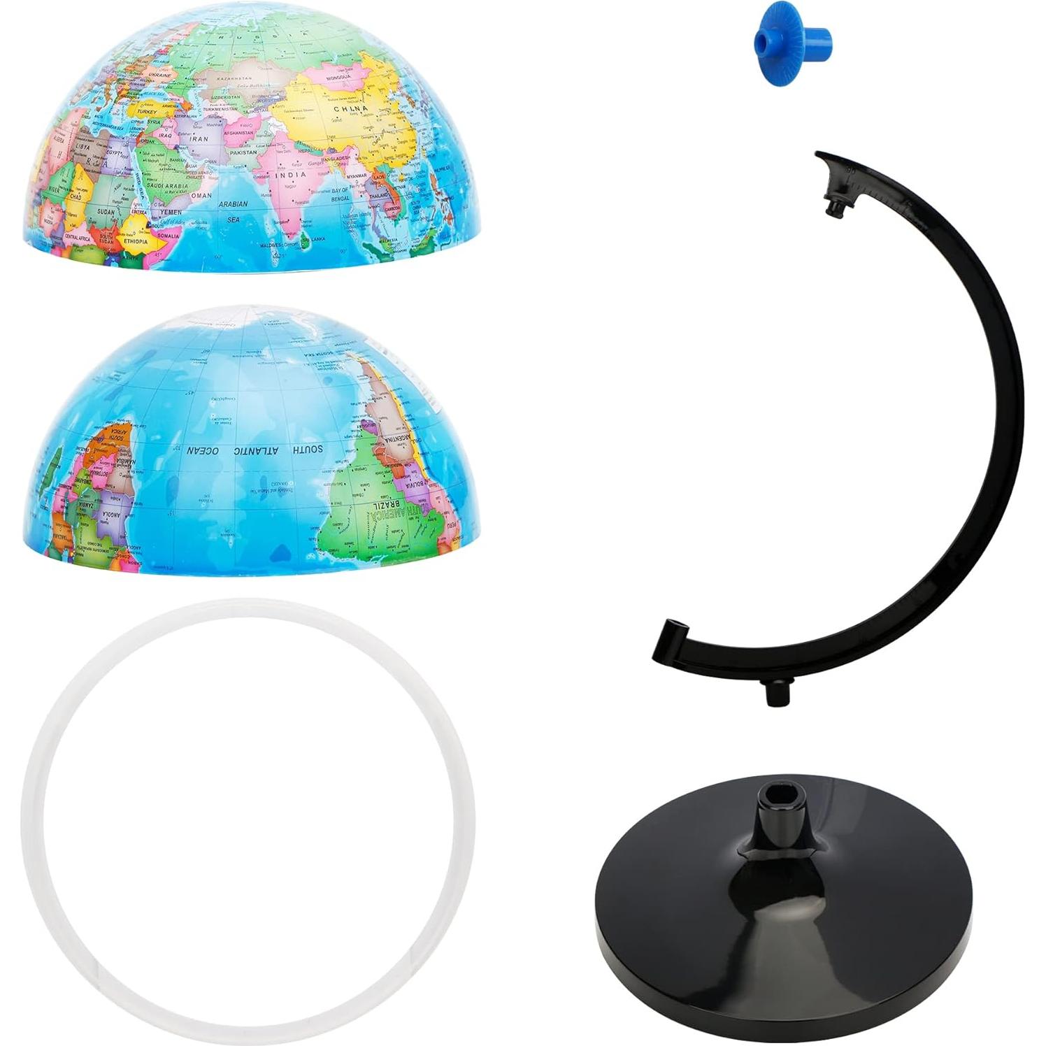 Globo Terráqueo Educativo Exerz 10" Autoensamblado
