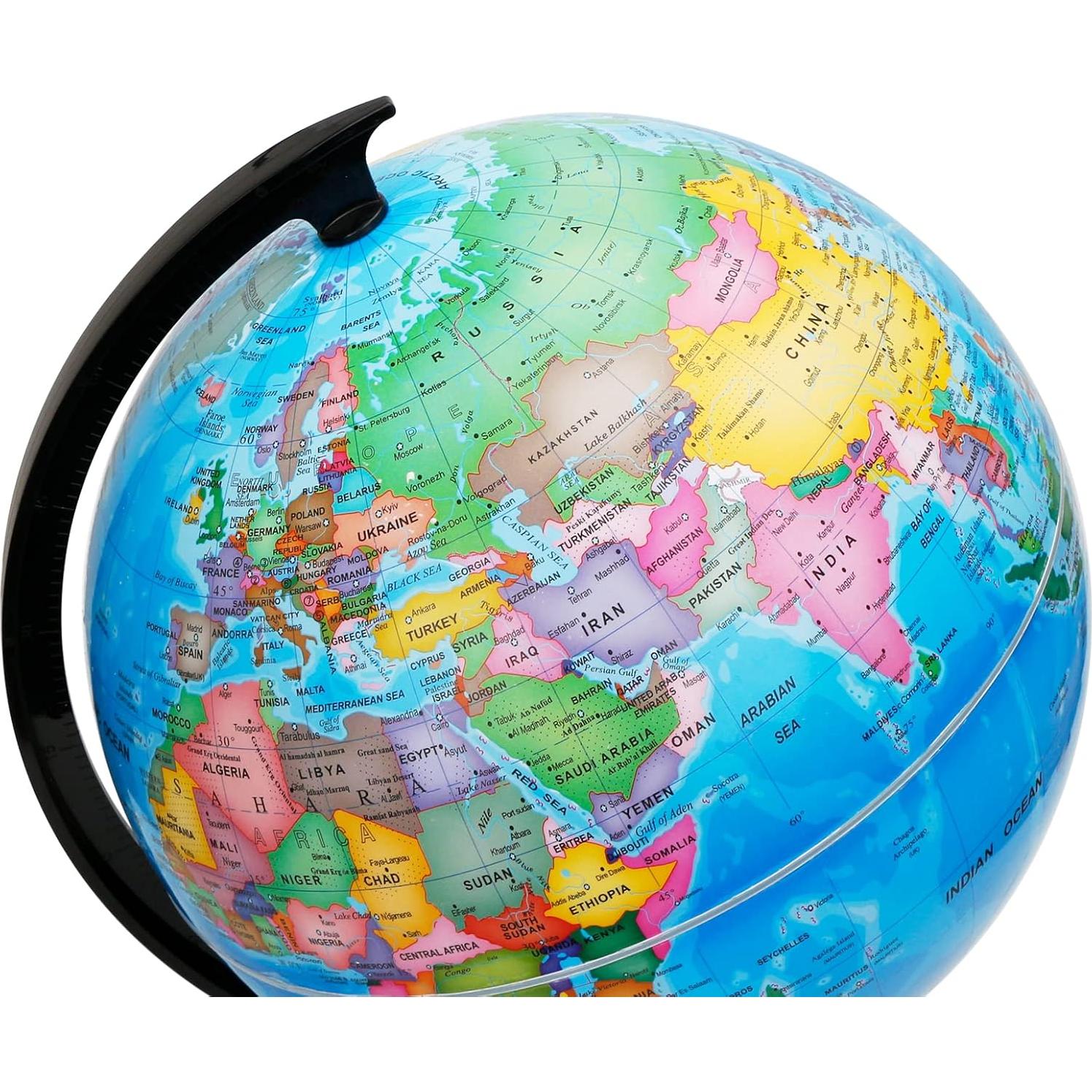 Globo Terráqueo Educativo Exerz 10" Autoensamblado