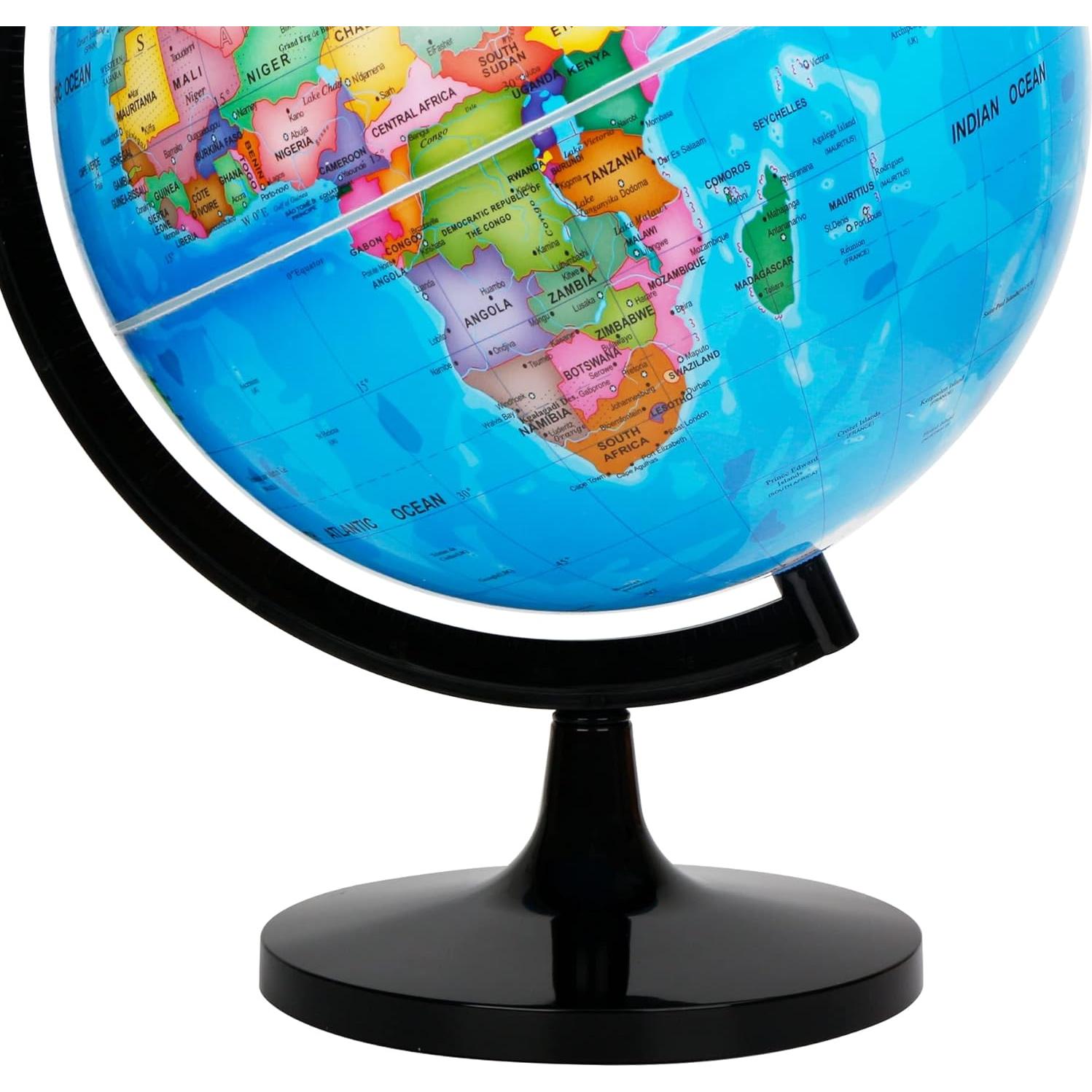 Globo Terráqueo Educativo Exerz 10" Autoensamblado