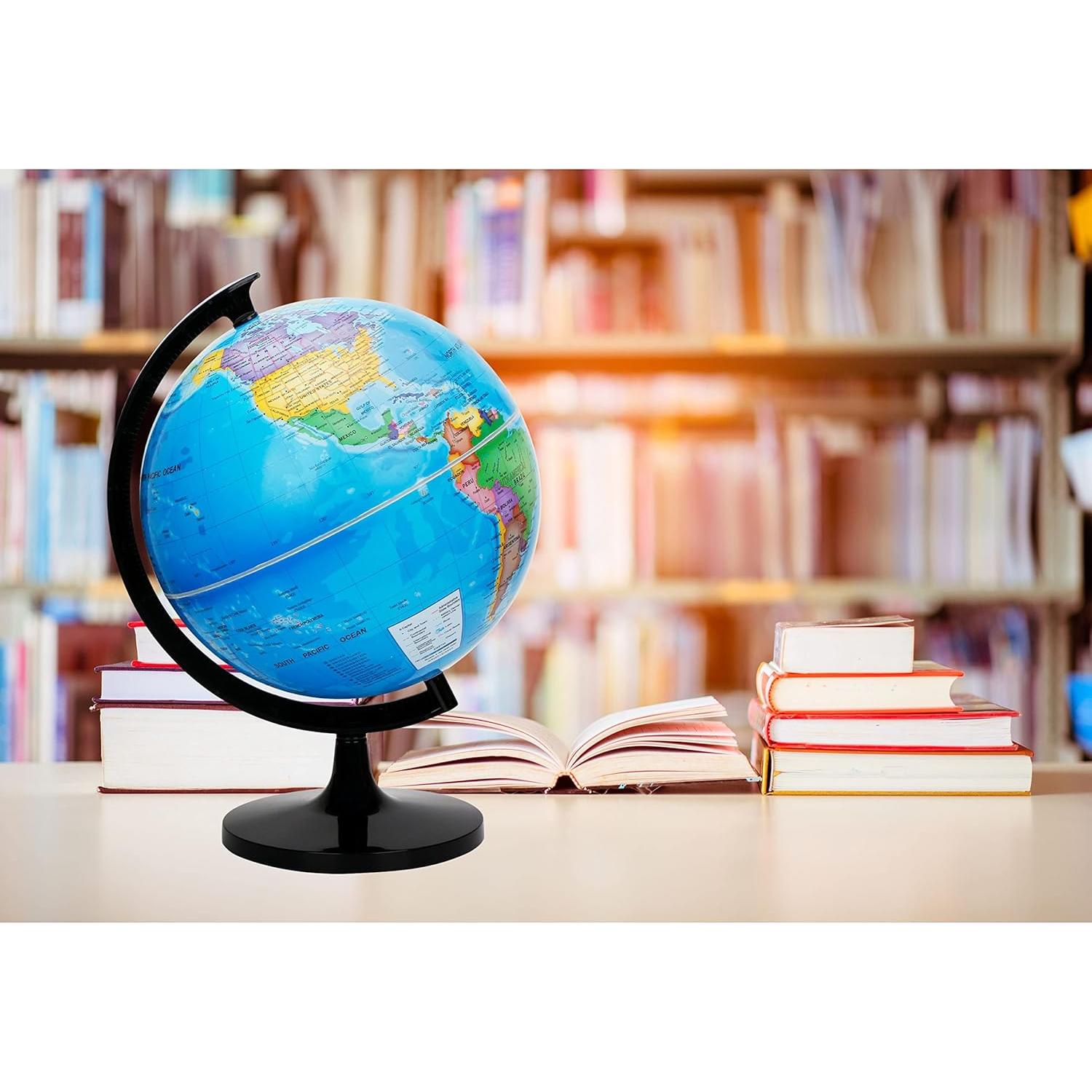 Globo Terráqueo Educativo Exerz 10" Autoensamblado