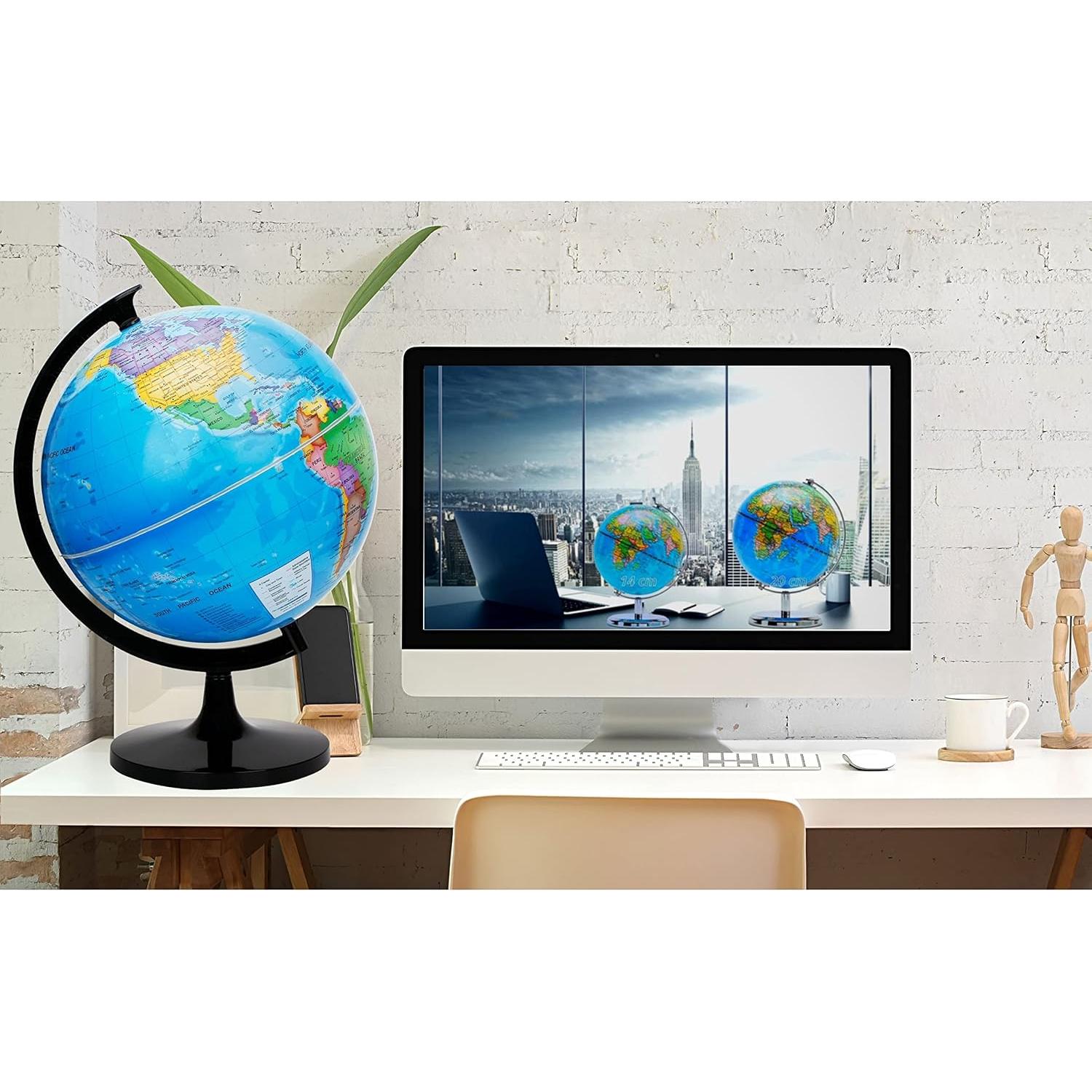 Globo Terráqueo Educativo Exerz 10" Autoensamblado