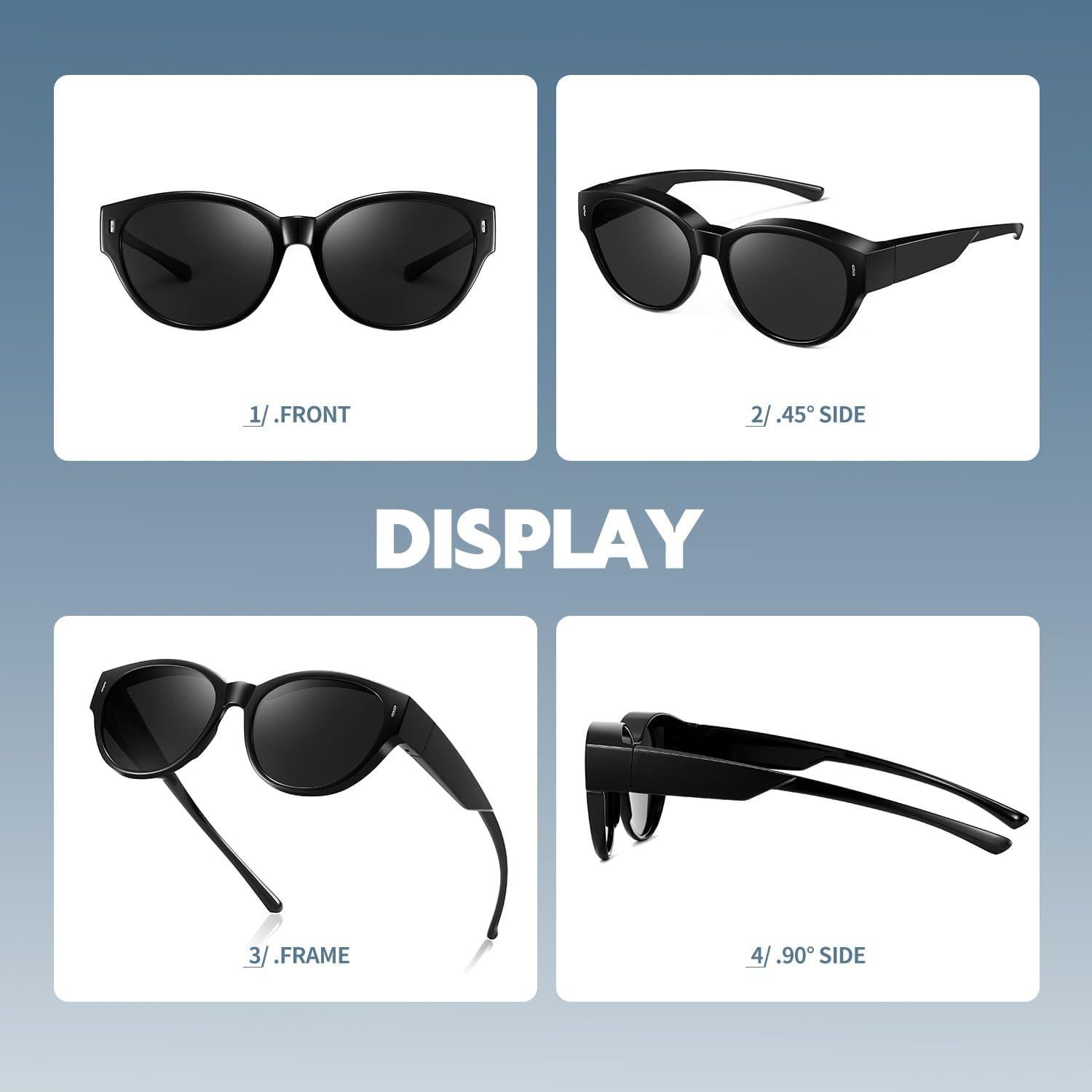 Gafas de Sol Polarizadas Kimorn para Llevar sobre Gafas - Ojos de Gato