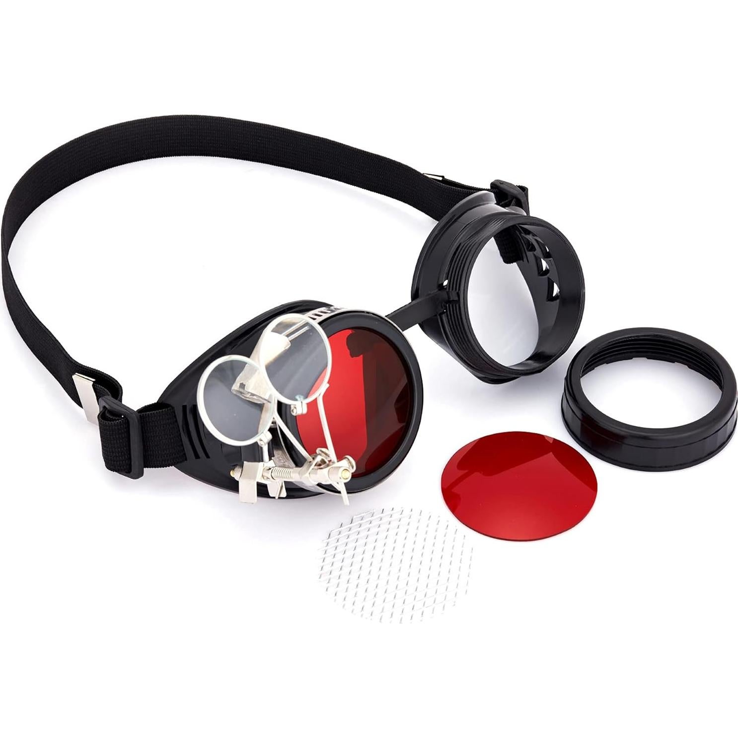 Gafas Steampunk Vintage Lelinta Ajustables para Cosplay