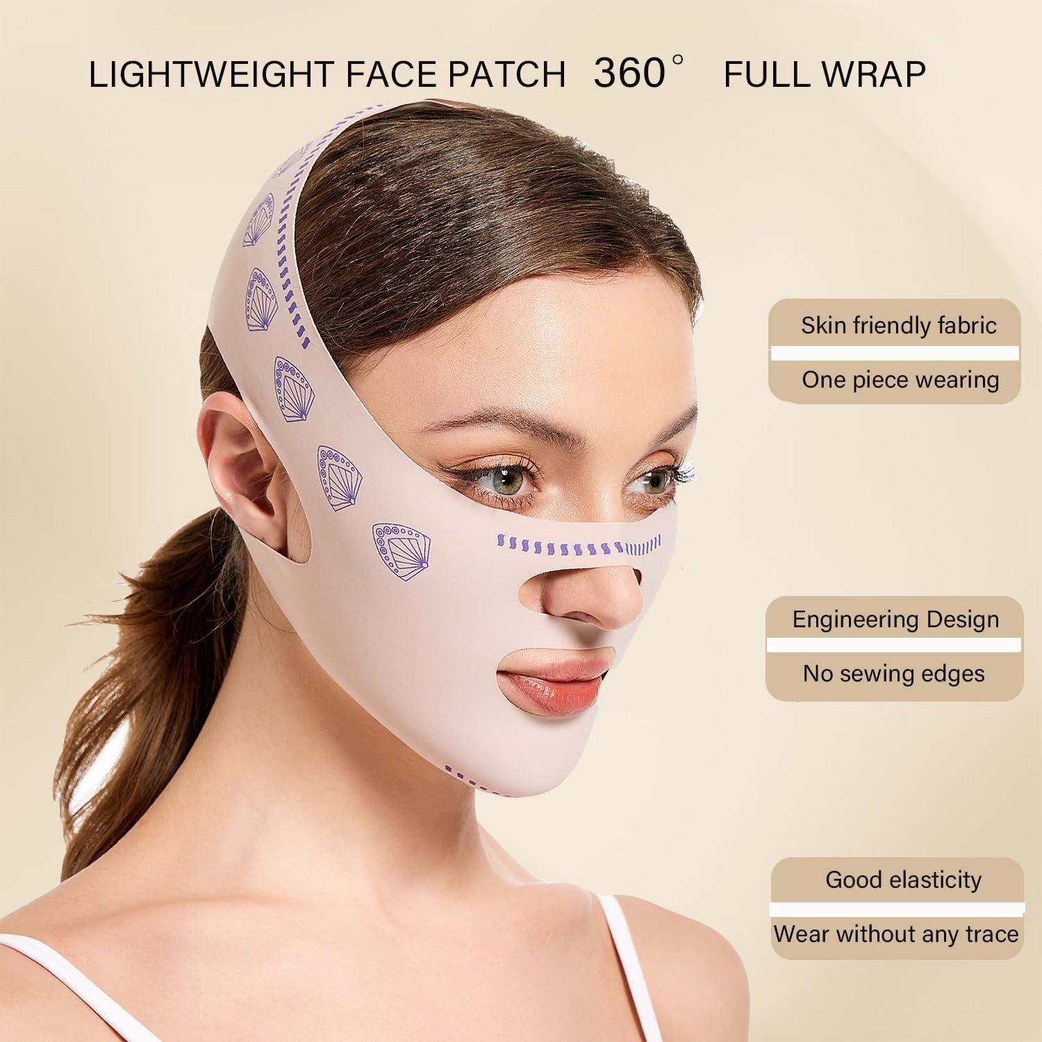 Correa Facial MASIKA para Doble Barbilla, Tela Transpirable