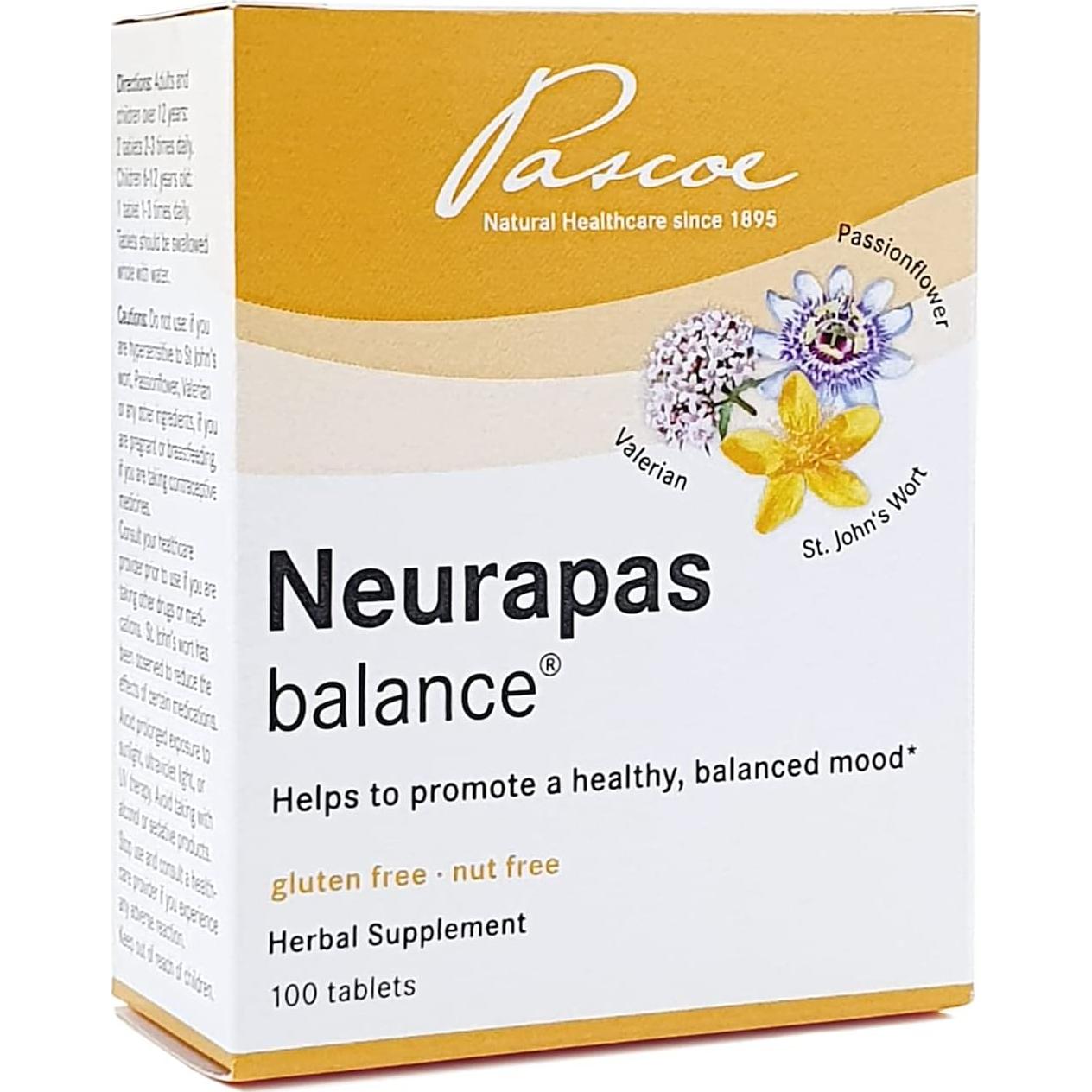Neurapas Balance - 100 Tabletas de Hierbas para Estado de Ánimo