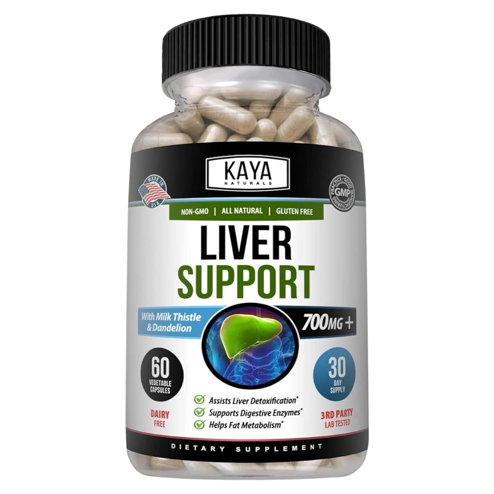 Suplemento de Limpieza Hepática Kaya Naturals - 60 Cápsulas