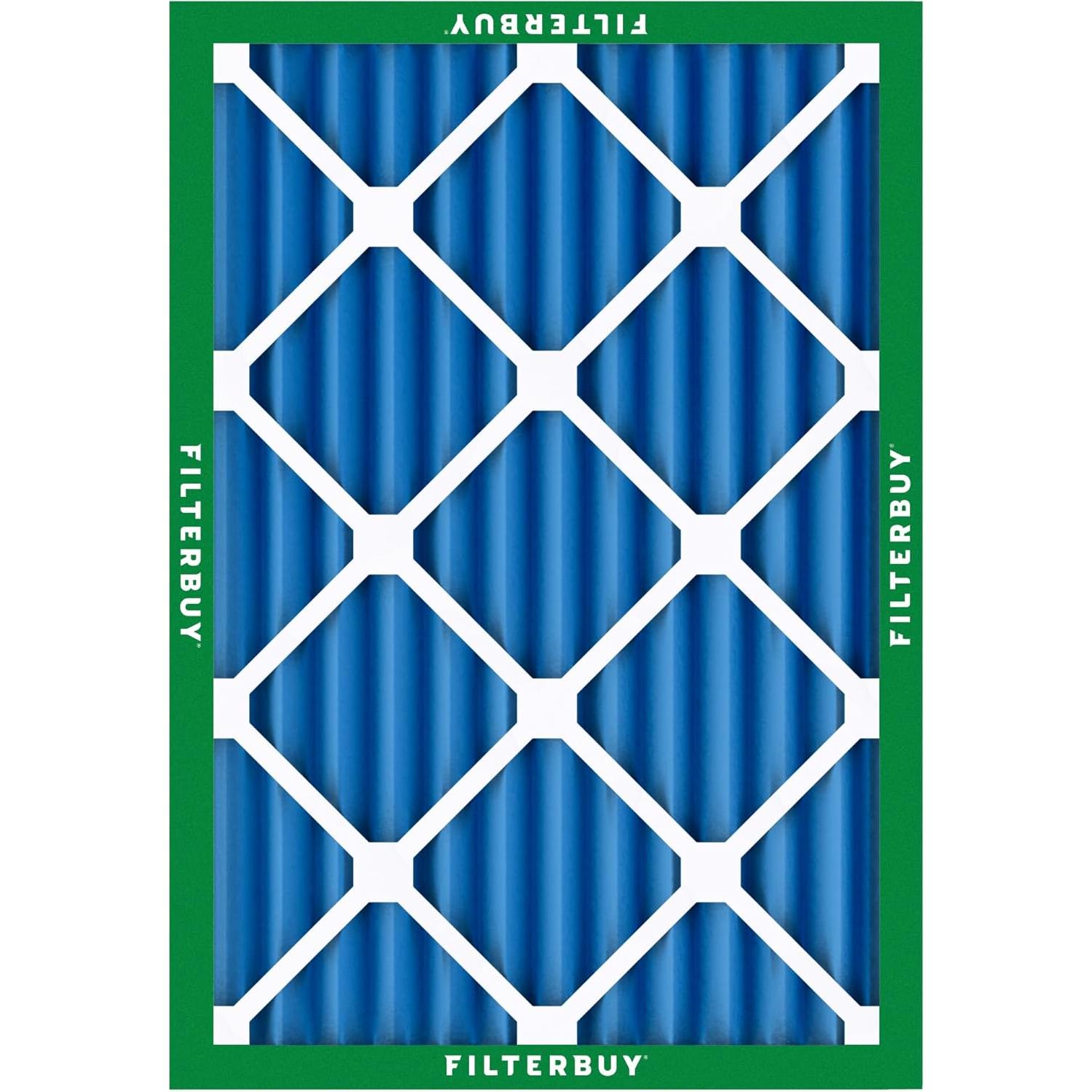 Filtro de aire Filterbuy 10x17x2 MERV 13 - Paquete de 4