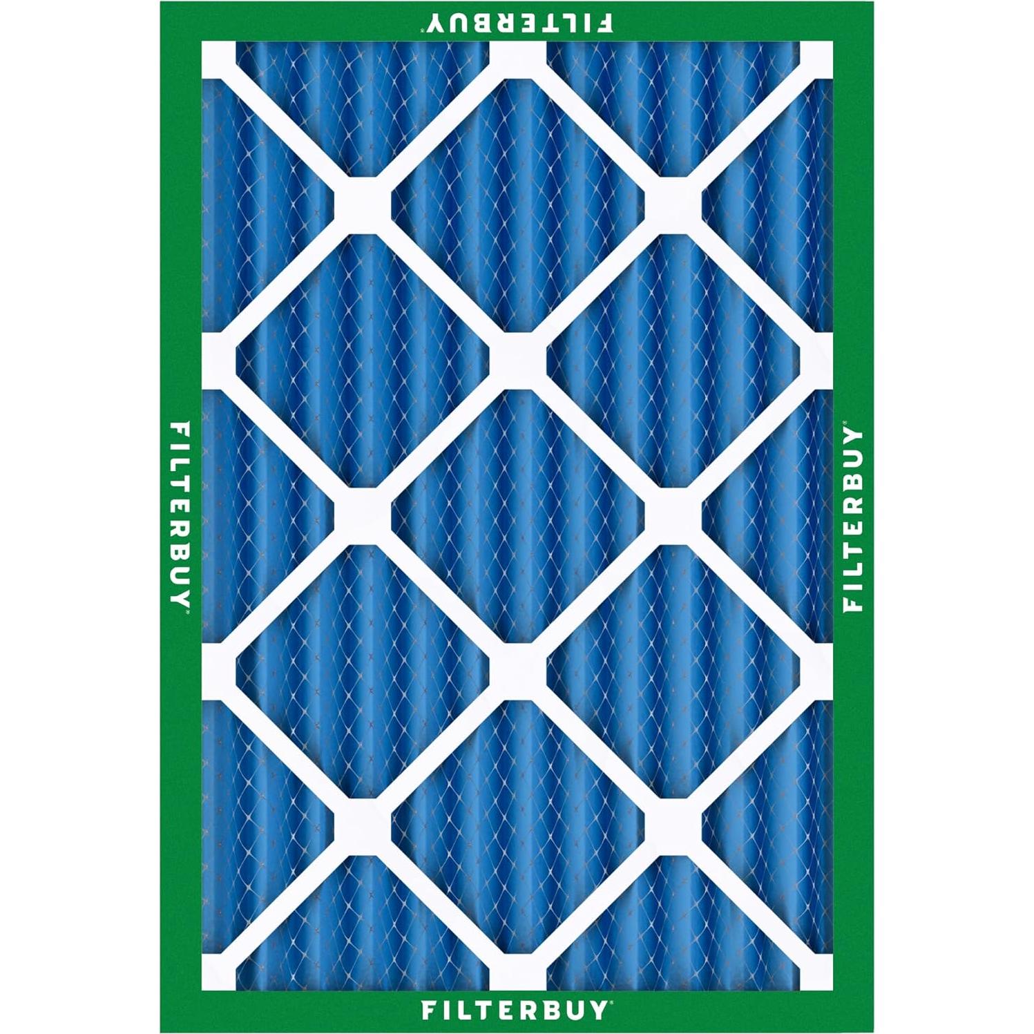 Filtro de aire Filterbuy 10x17x2 MERV 13 - Paquete de 4