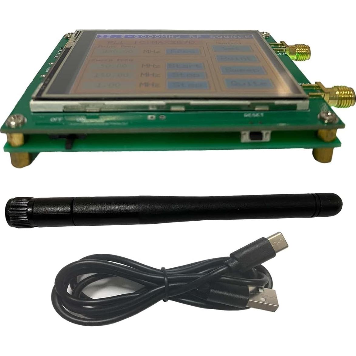 Generador de Señal RF Iwatson MAX2870 23.5-6000MHz Pantalla Táctil