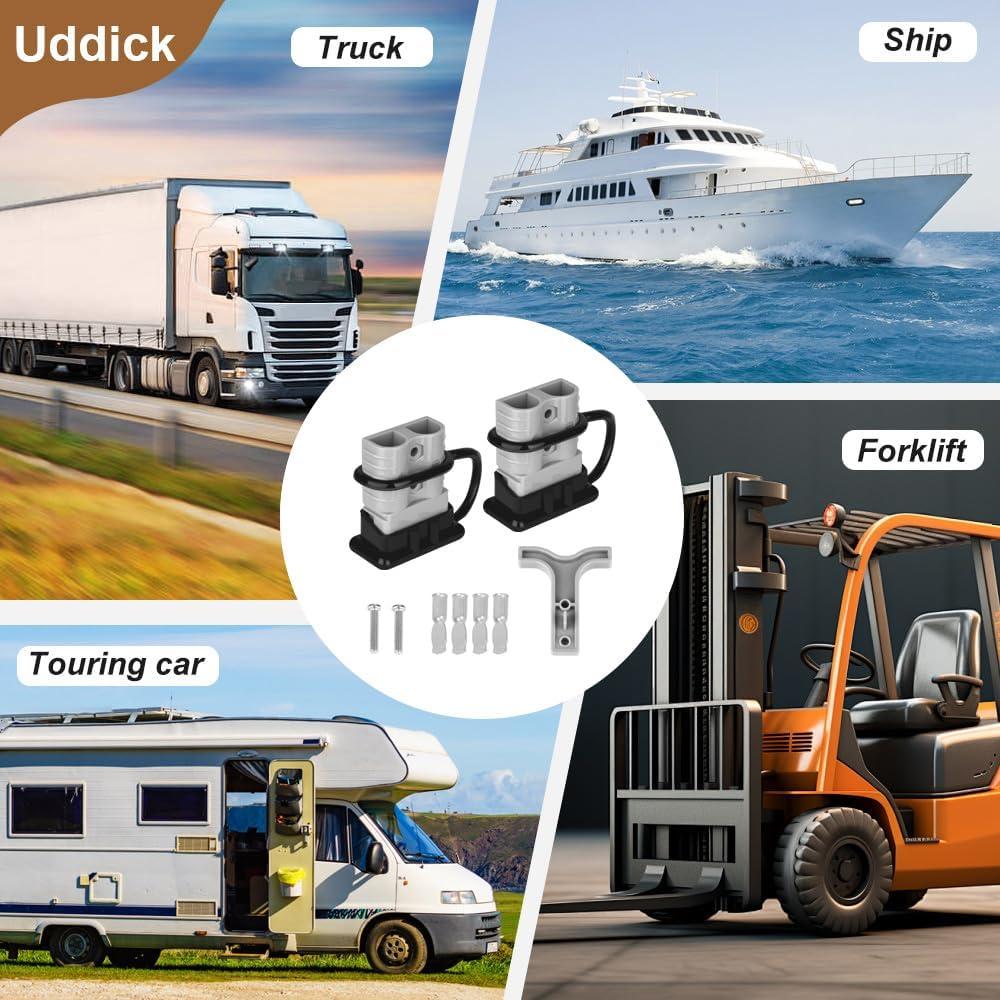 Conector de Desconexión Rápida Uddick 120A 600V Gris 2PC