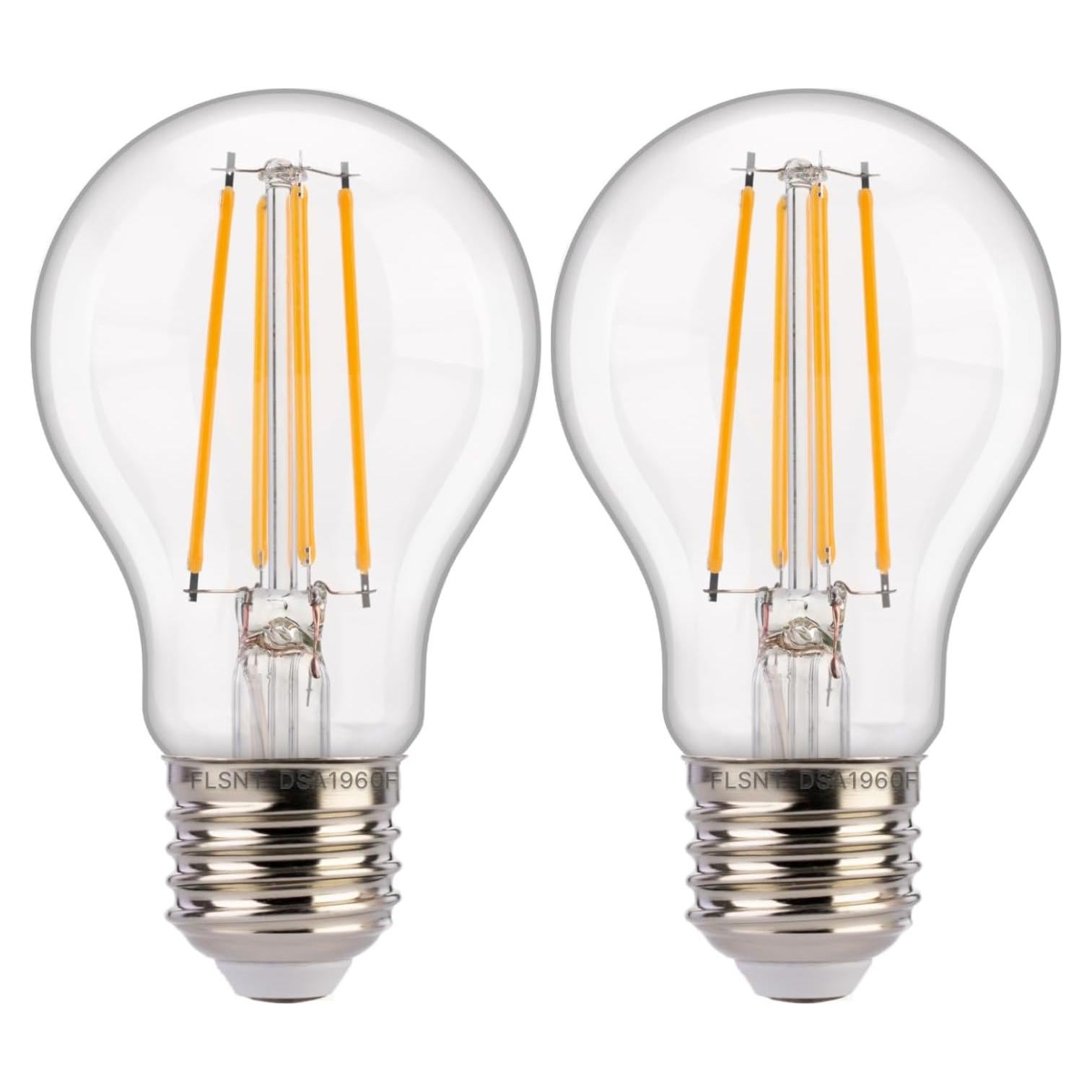 Bombillas LED FLSNT A19 7W Dusk to Dawn E26 2700K 2 Piezas
