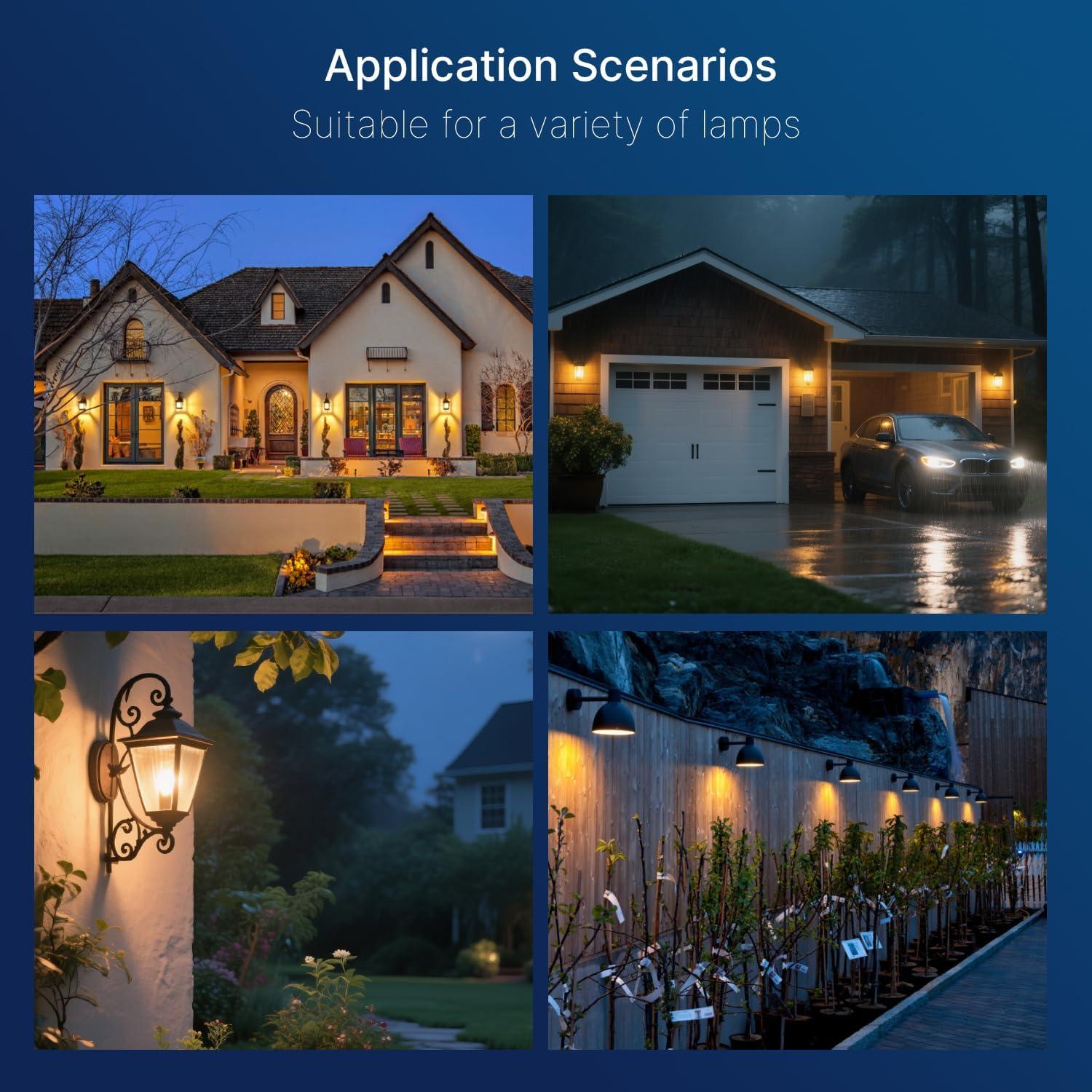 Bombillas LED FLSNT A19 7W Dusk to Dawn E26 2700K 2 Piezas