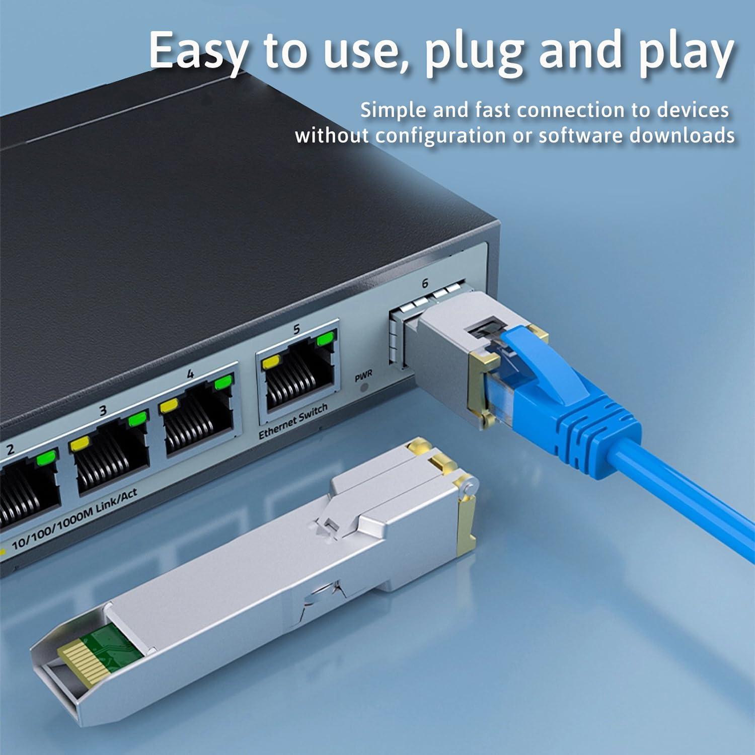 Módulo Mini-GBIC SFP a RJ45 1000Base-T BAUDCOM 100m