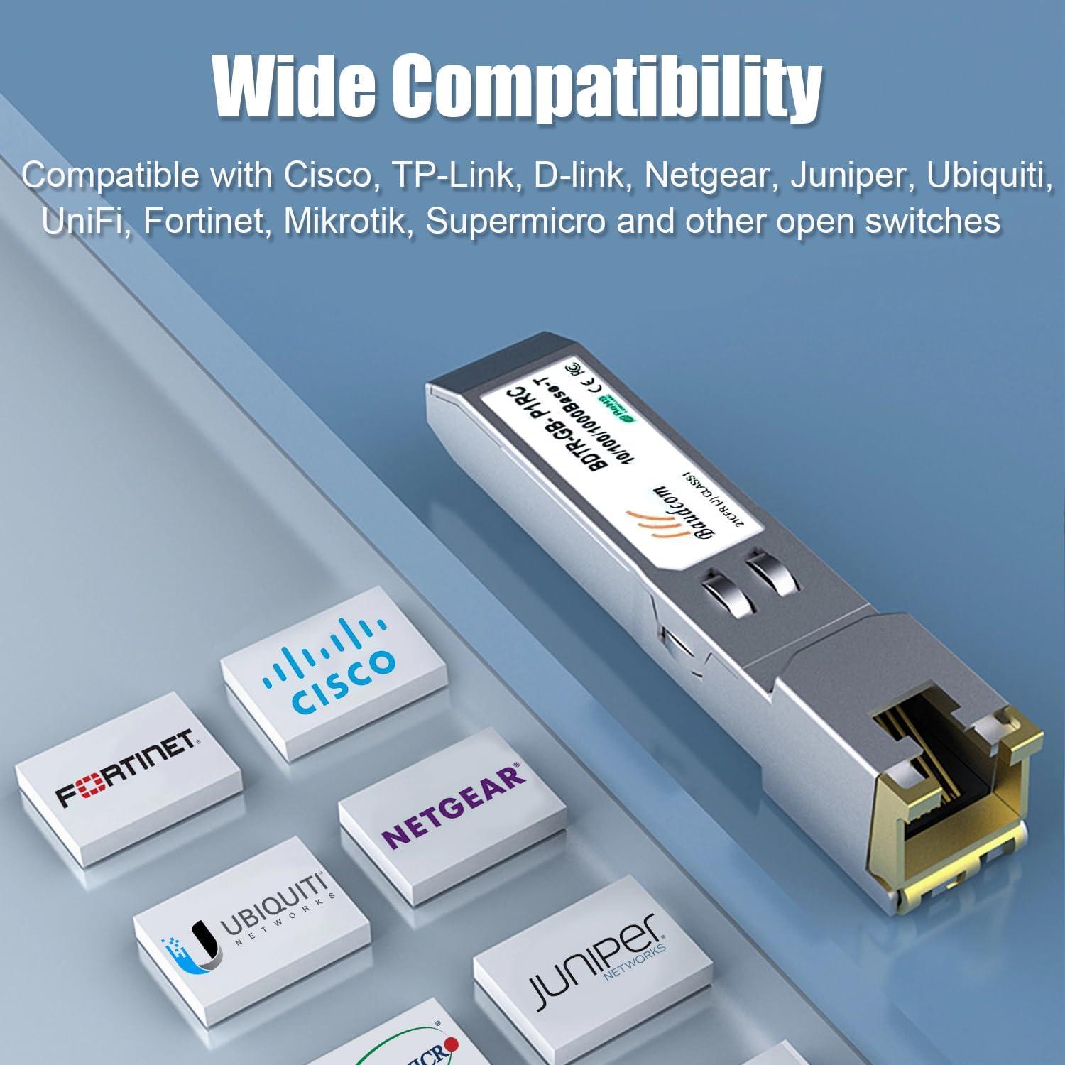 Módulo Mini-GBIC SFP a RJ45 1000Base-T BAUDCOM 100m