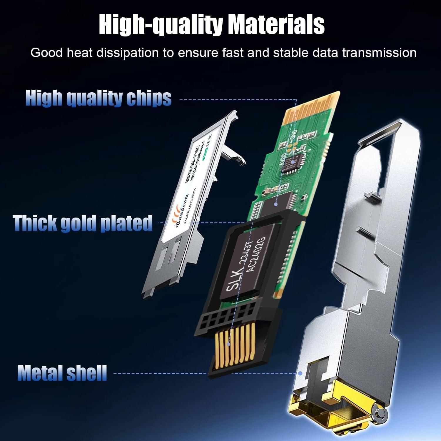 Módulo Mini-GBIC SFP a RJ45 1000Base-T BAUDCOM 100m