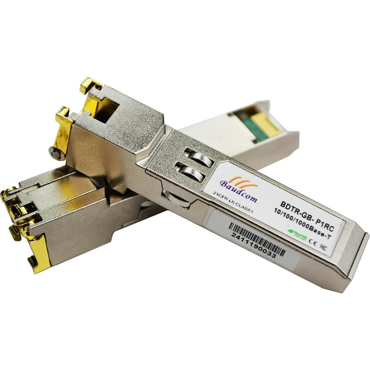 Módulo Mini-GBIC SFP a RJ45 1000Base-T BAUDCOM 100m