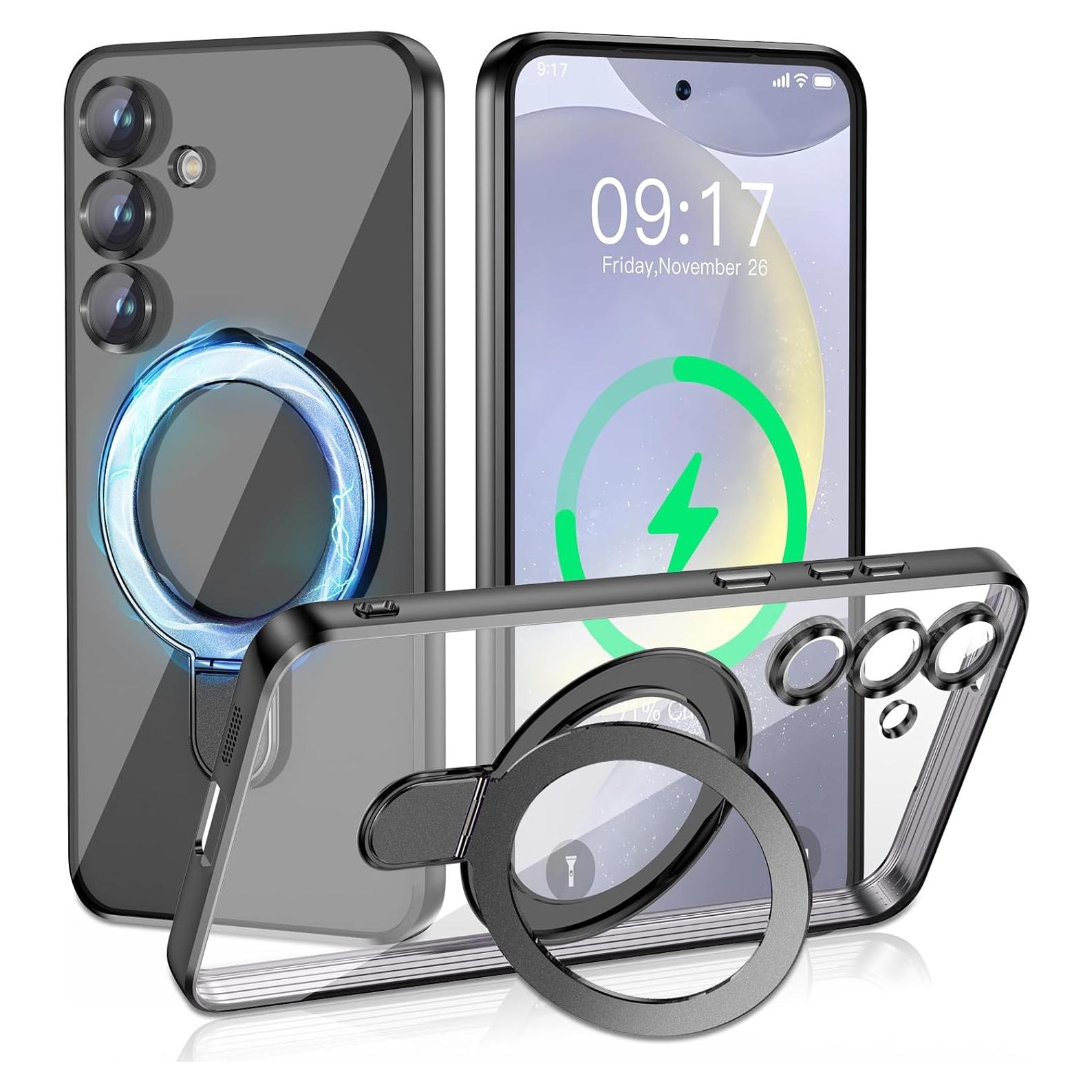 Funda Protectora Magnética para Samsung Galaxy S24 - Negro