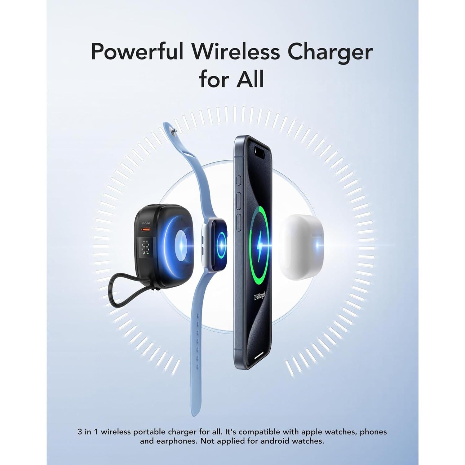 Banco de Poder Inalámbrico Magnético Charmast 10000mAh 20W