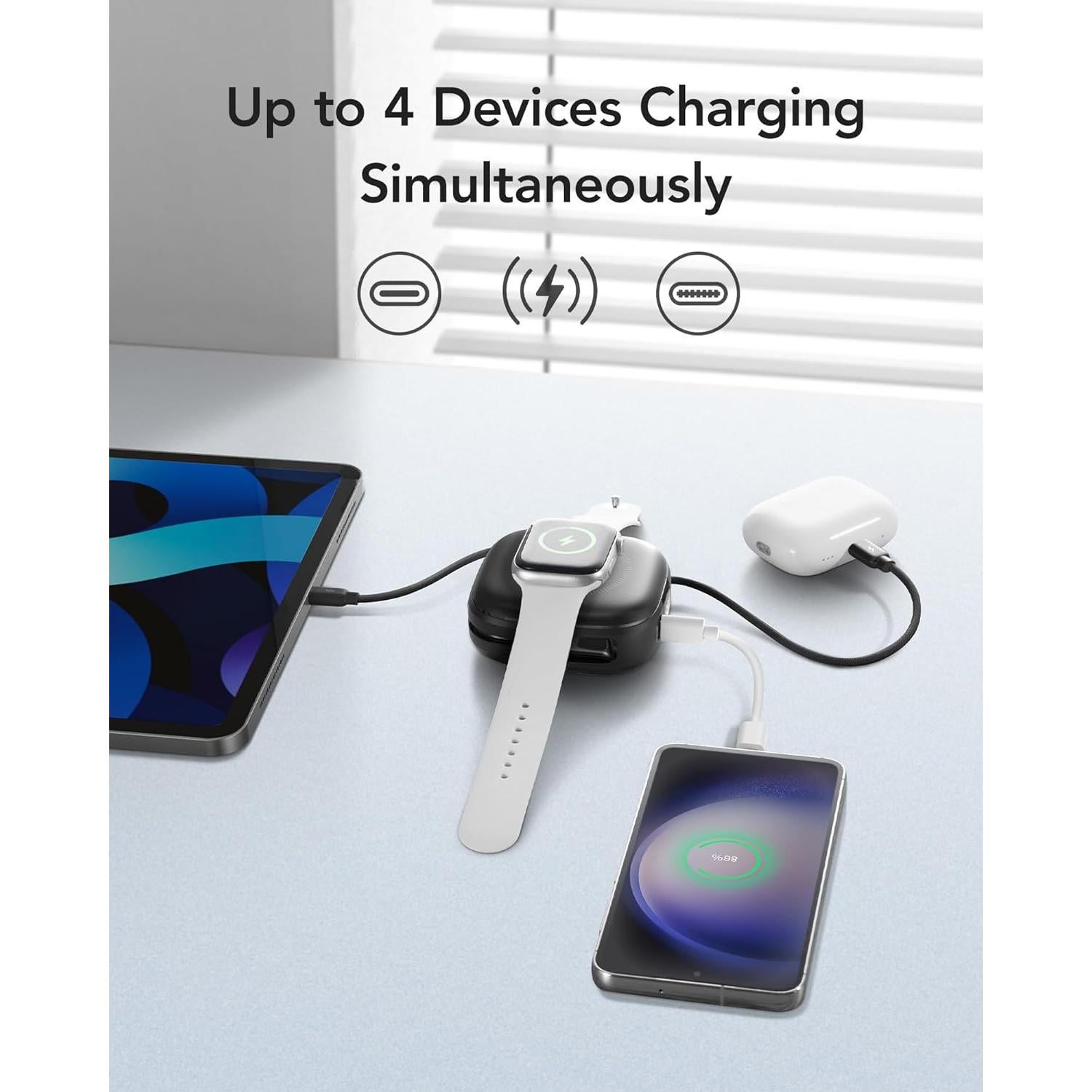 Banco de Poder Inalámbrico Magnético Charmast 10000mAh 20W