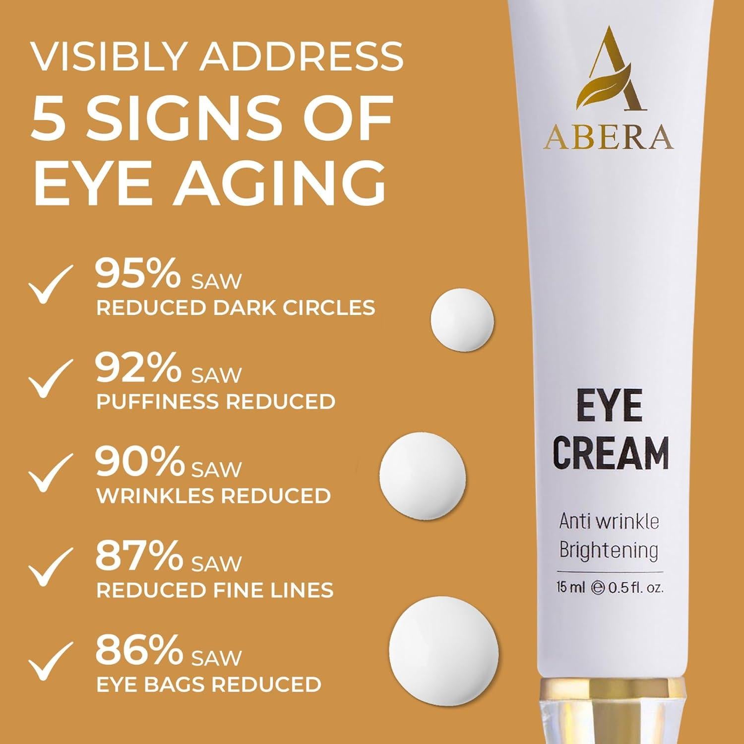 Crema para los Ojos ABERA 14.79 ml - Reduce Ojeras y Arrugas