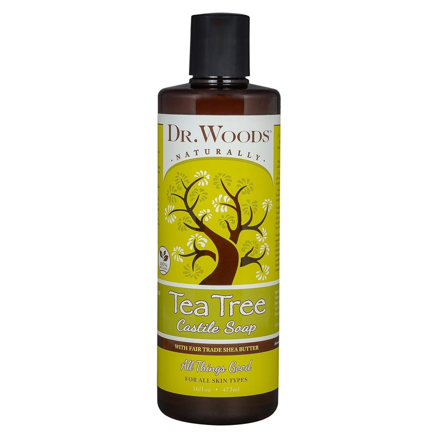 Jabón Líquido de Castile Dr. Woods 473 ml - Aceite de Árbol de Té