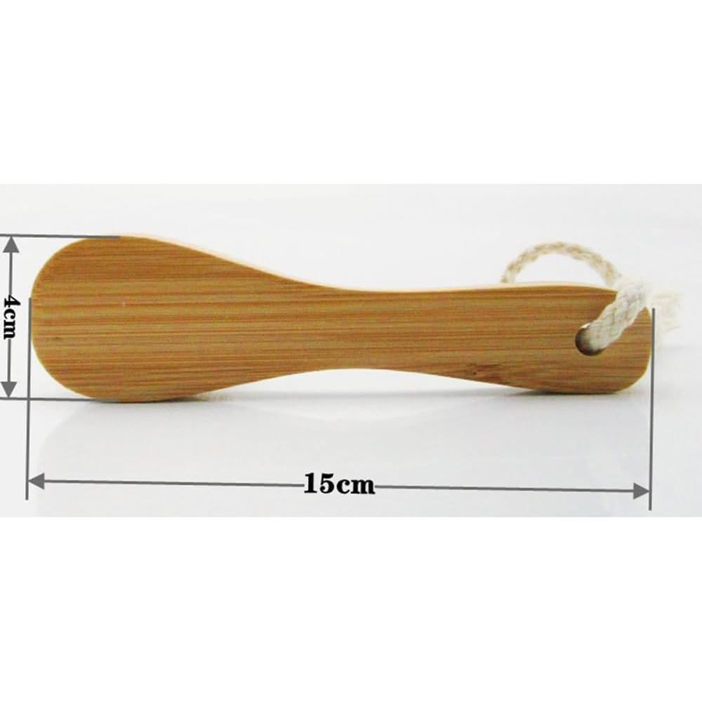 Paquete de 2 cepillos de limpieza facial HIKIN con mango de bambú