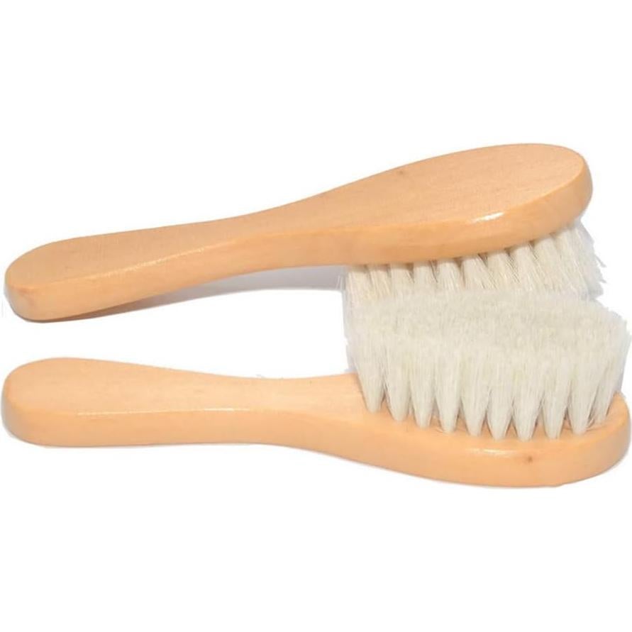 Cepillo de limpieza facial HIKIN 15 cm cerdas lana suave 2 unidades