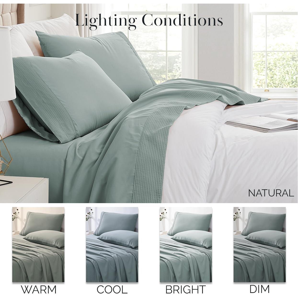 Juego de Sábanas Queen 4 Piezas Southshore Microfibra Azul