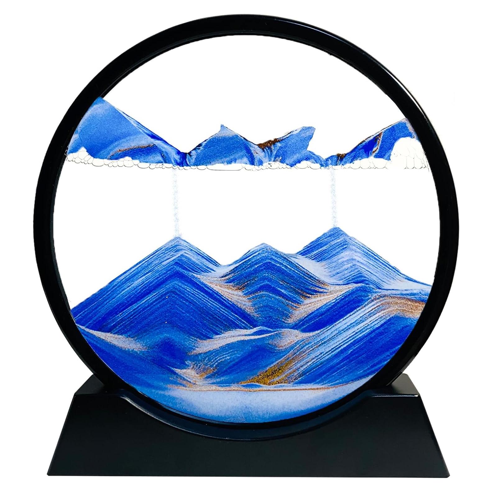 Arte de Arena Dinámico SANDCLE 17.78 cm Azul Decoración