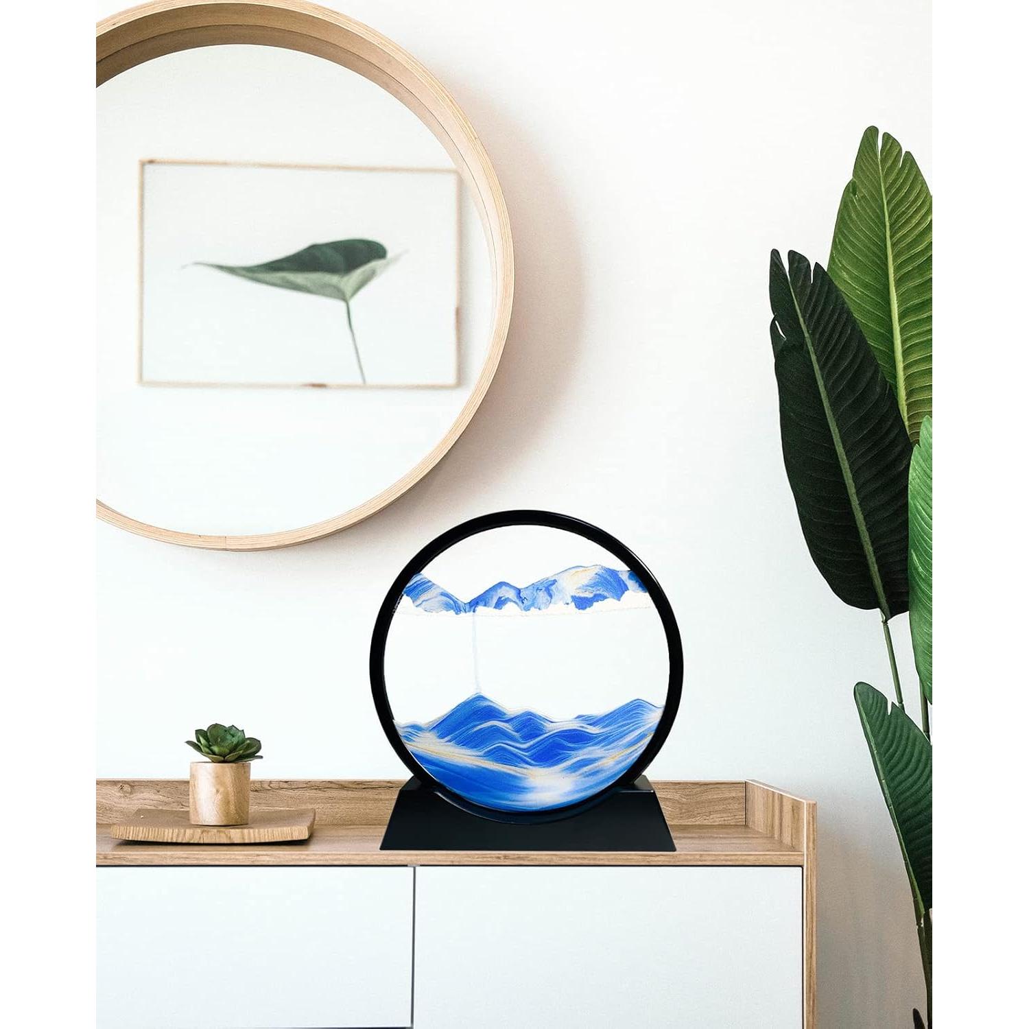 Arte de Arena Dinámico SANDCLE 17.78 cm Azul Decoración