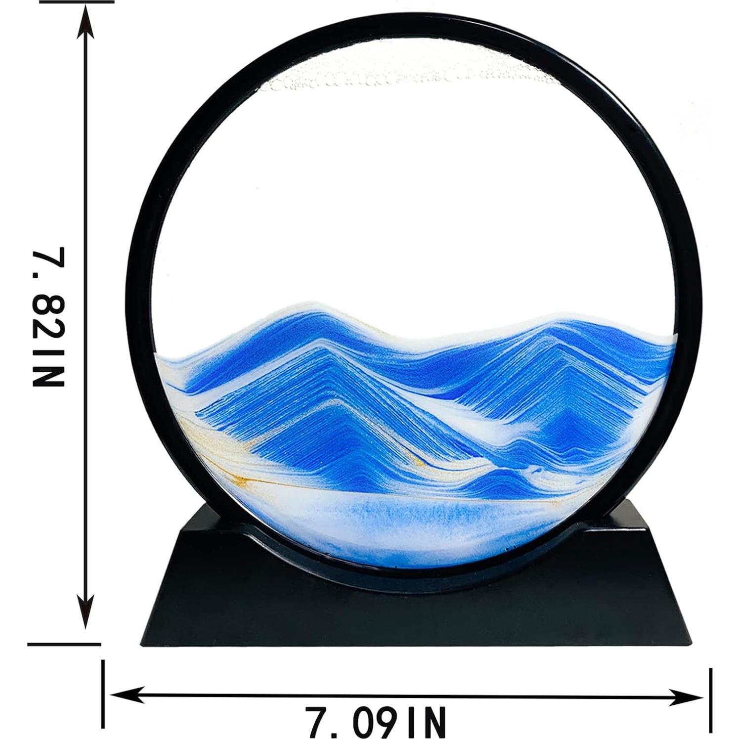 Arte de Arena Dinámico SANDCLE 17.78 cm Azul Decoración