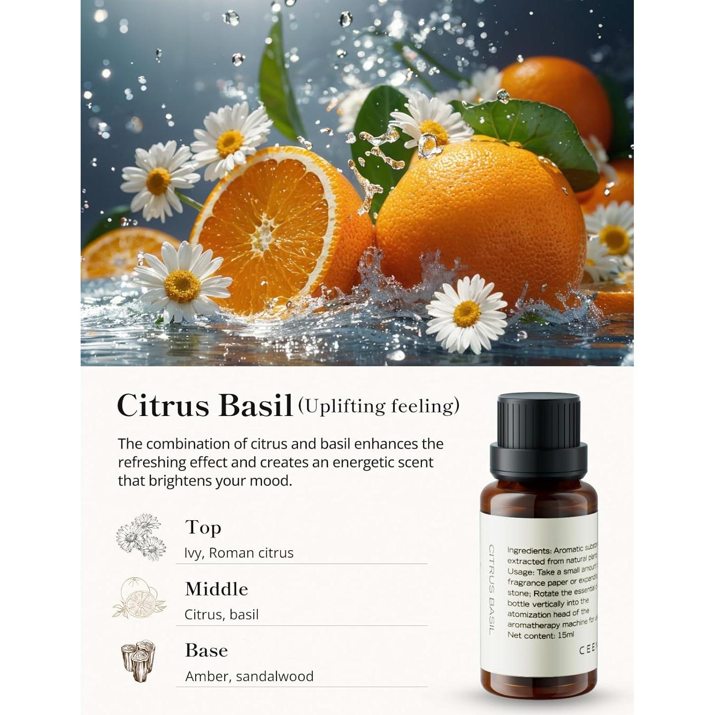 Aceite Esencial Ceeniu Albahaca Cítrica 15ml 100% Natural