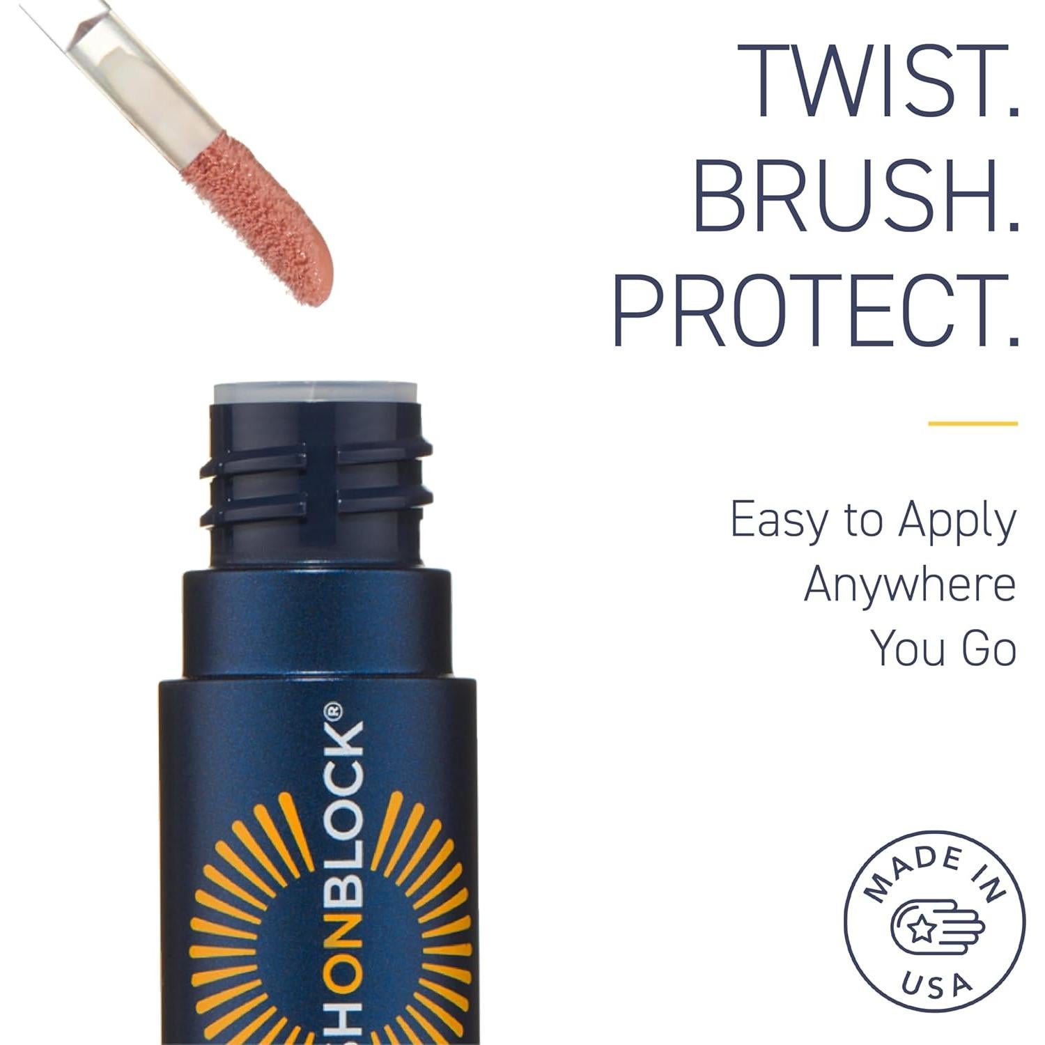 Aceite Labial Protector SPF 30 Brush On Block Coral - Hidratante