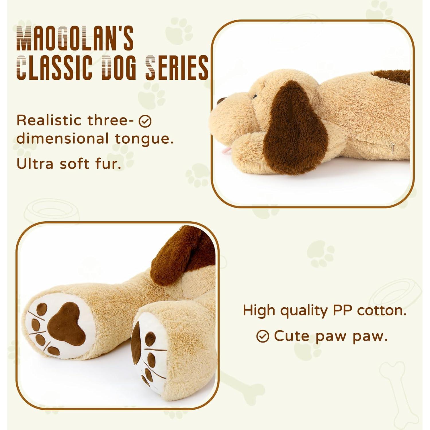 Perro de Peluche Gigante MaoGoLan 78.74 cm Suave y Acogedor