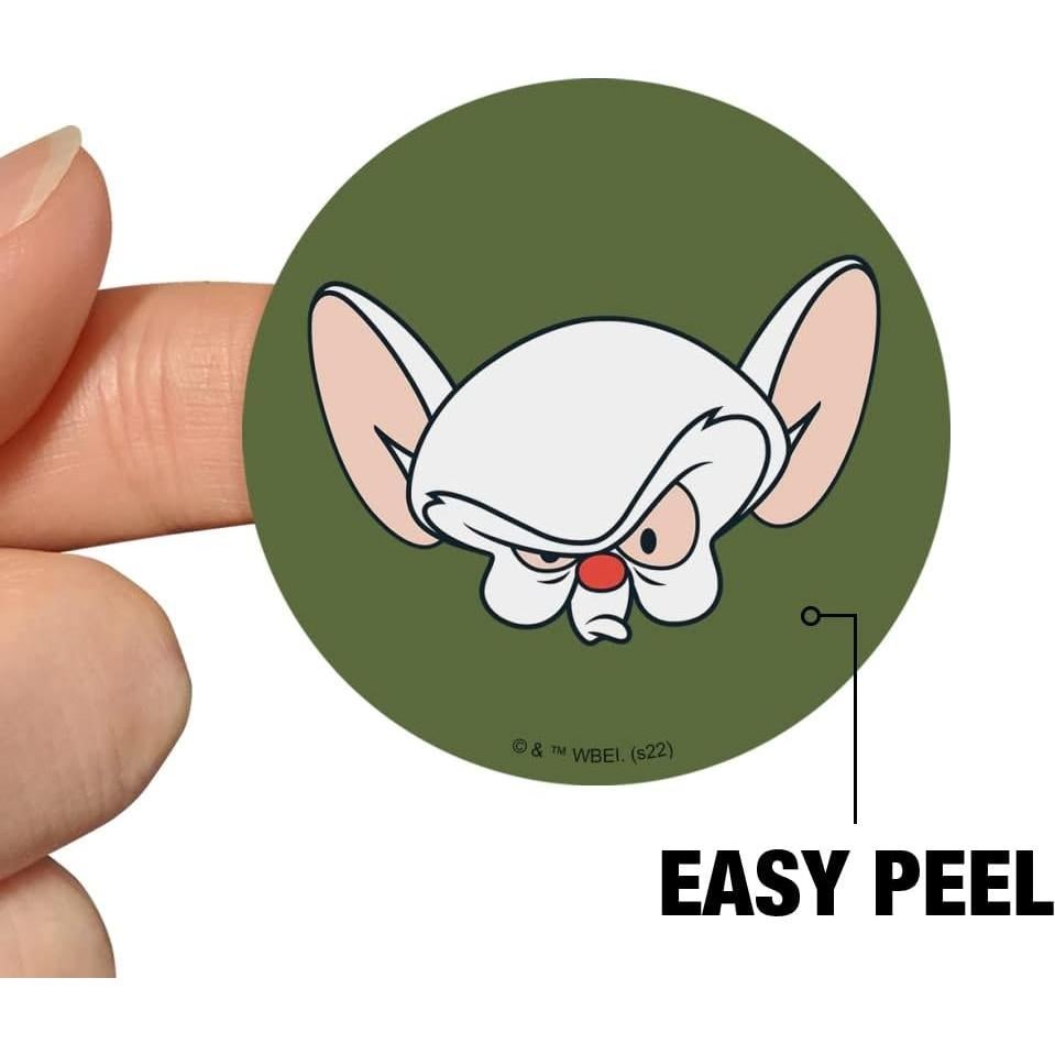 Stickers Pinky y el Cerebro - 18 Stickers Mate Reposicionables