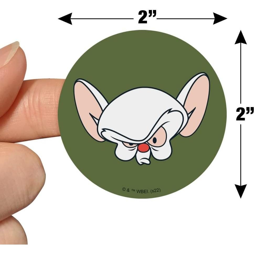 Stickers Pinky y el Cerebro - 18 Stickers Mate Reposicionables