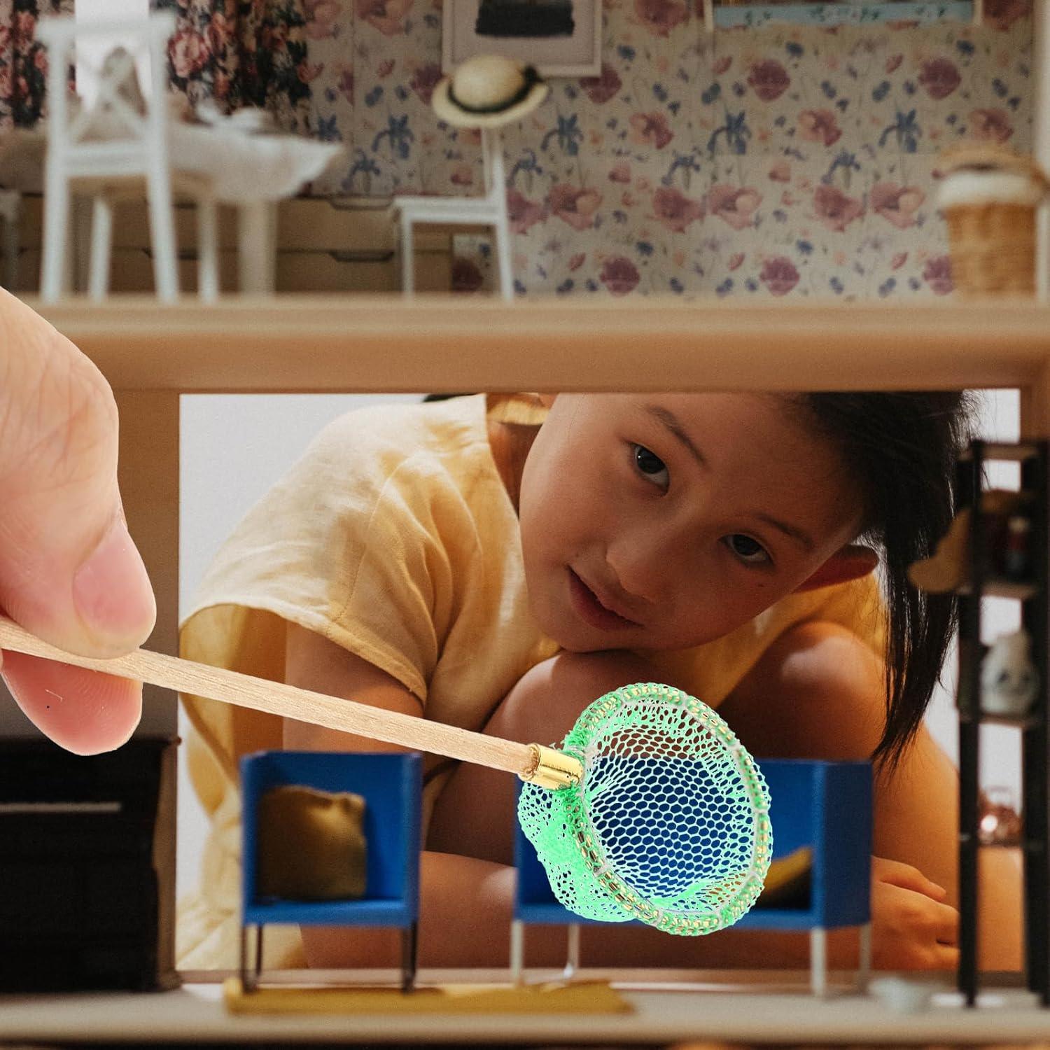 Juego de Caña de Pesca Miniatura y Red Toddmomy Azul-Cielo